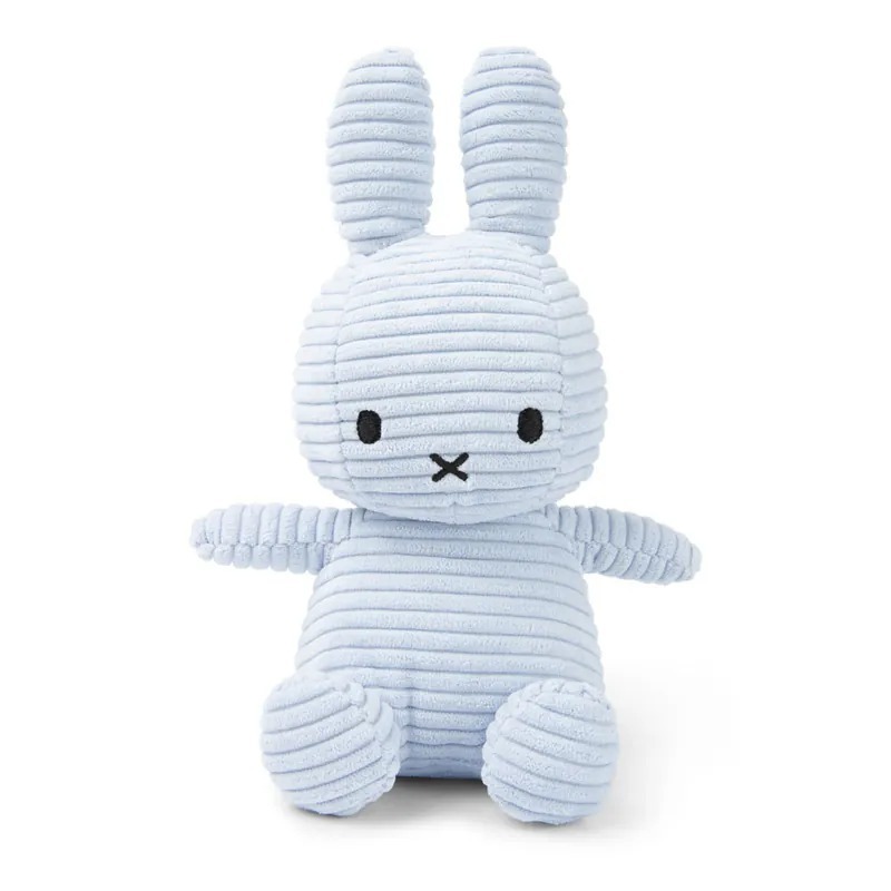 BON TON TOYS｜Miffy米菲兔ECO燈芯絨填充玩偶-冰藍 23cm
