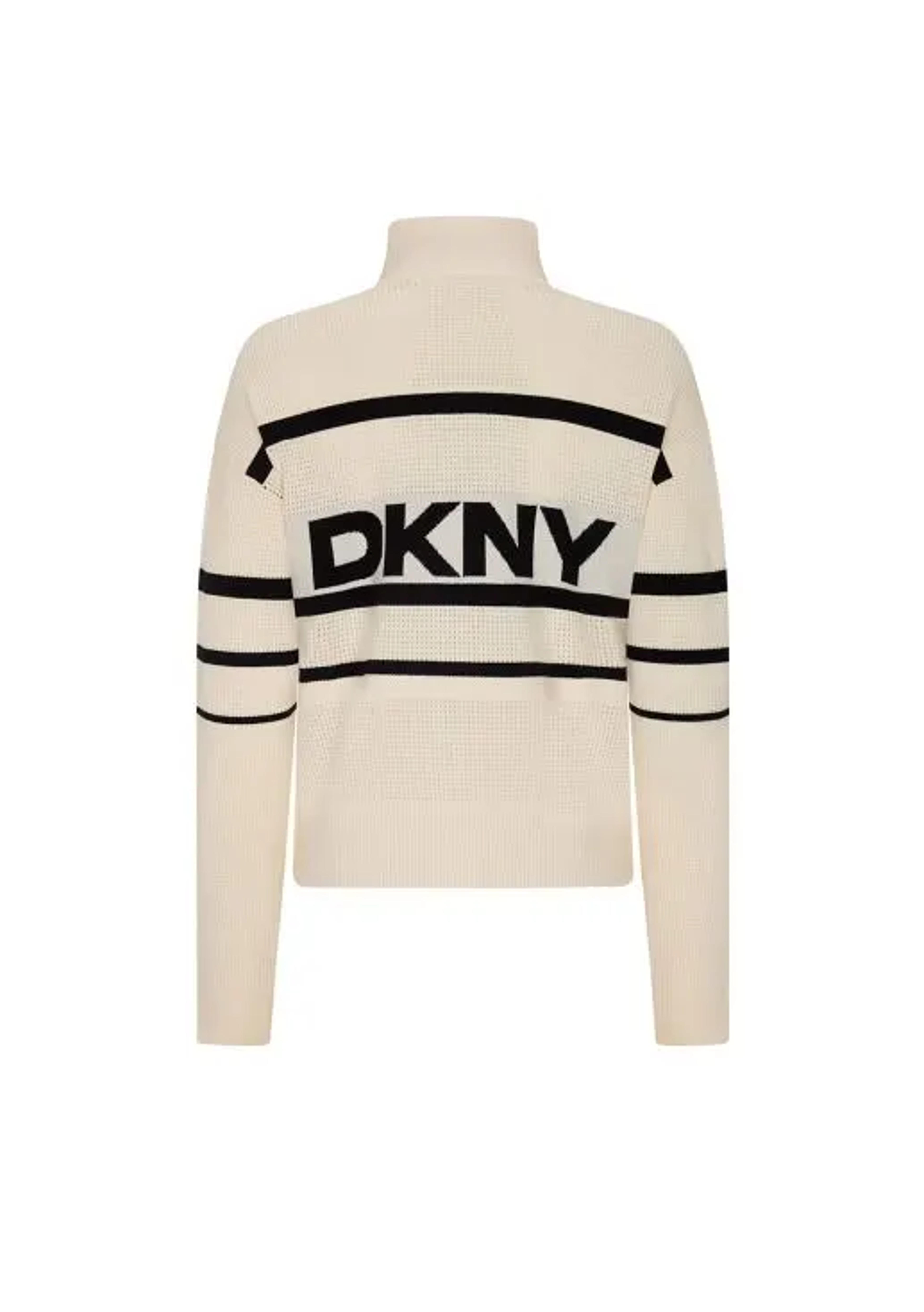 [S] DKNY EGGNOG/BLK ZIP-UP JACKET, DP5R0756-A9Z (SD1496)