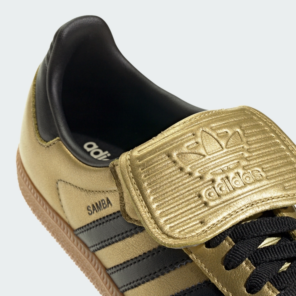 ADIDAS 休閒鞋 SAMBA LT 金色 翻鞋舌 足球鞋 德訓鞋 女 JH5708