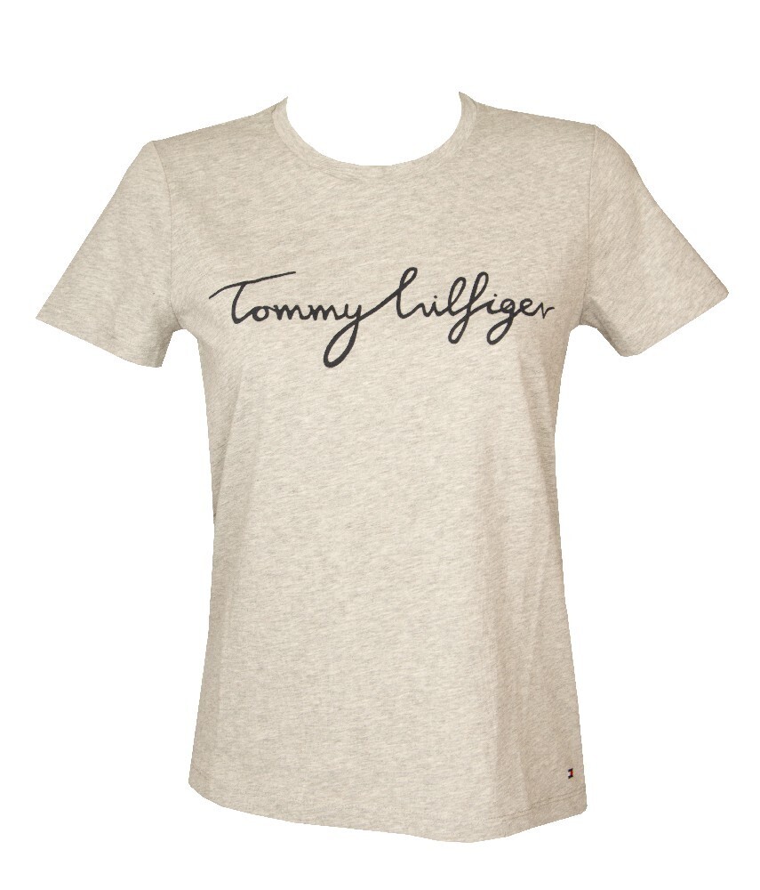 [S] TOMMY HILFIGER LADIES TEE EMBROIDERY LOGO, OATMEAL, 76j5334-280 (STH995)