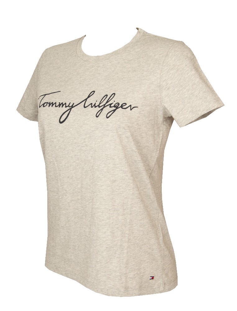 [S] TOMMY HILFIGER LADIES TEE EMBROIDERY LOGO, OATMEAL, 76j5334-280 (STH995)