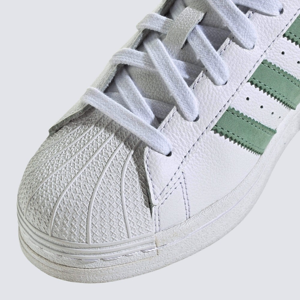 ADIDAS 休閒鞋 SUPERSTAR W 白綠 貝殼頭 復古 女 IG4541