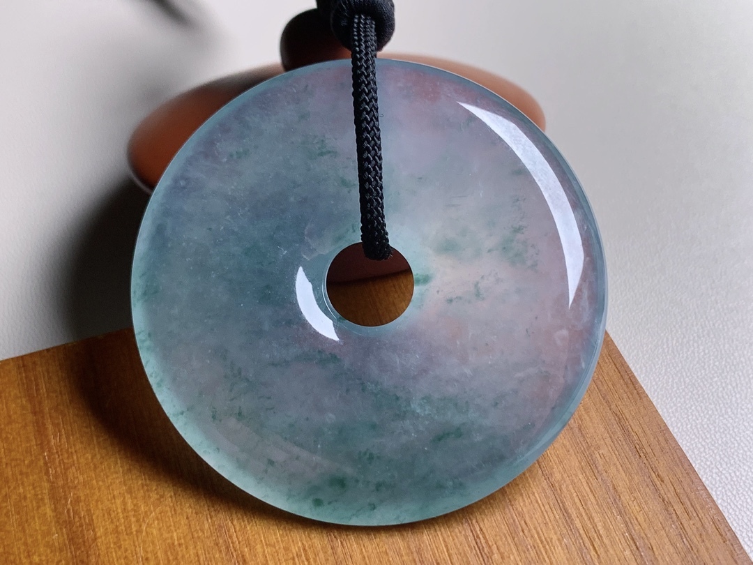 723739 翡翠玻璃種飄彩大懷古 (51.6mm直徑)