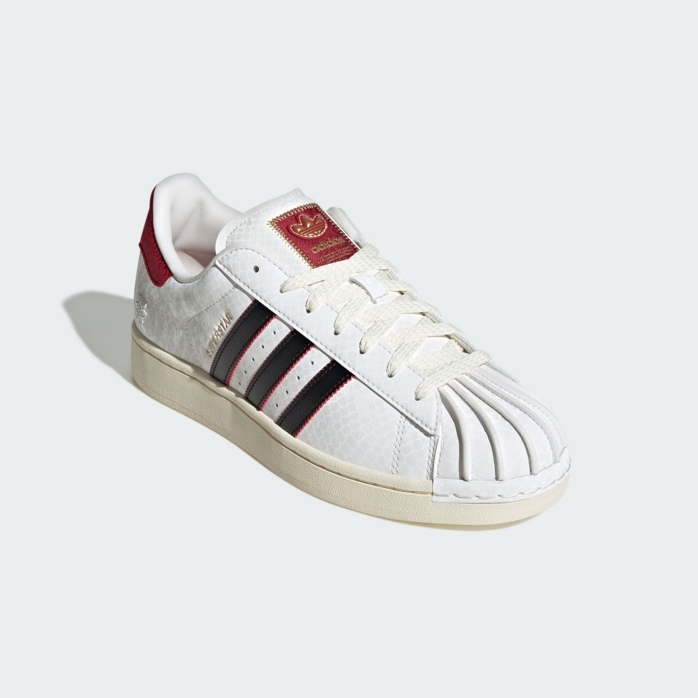 ADIDAS 休閒鞋 CNY X SUPERSTAR II 白紅金 蛇年 貝殼頭 復古 男 JR8036