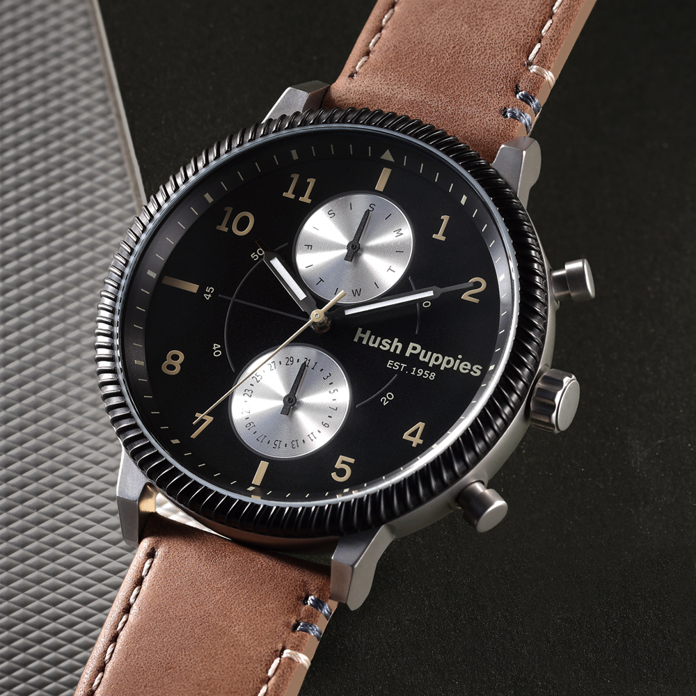 Signature 軍風雙眼腕錶