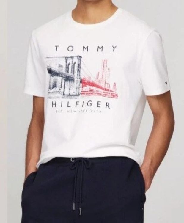 [S] TOMMY HILFIGER NYC GRAPHIC T-SHIRT [FINAL SALE],WHITE, 78JB085-100 (STH800)