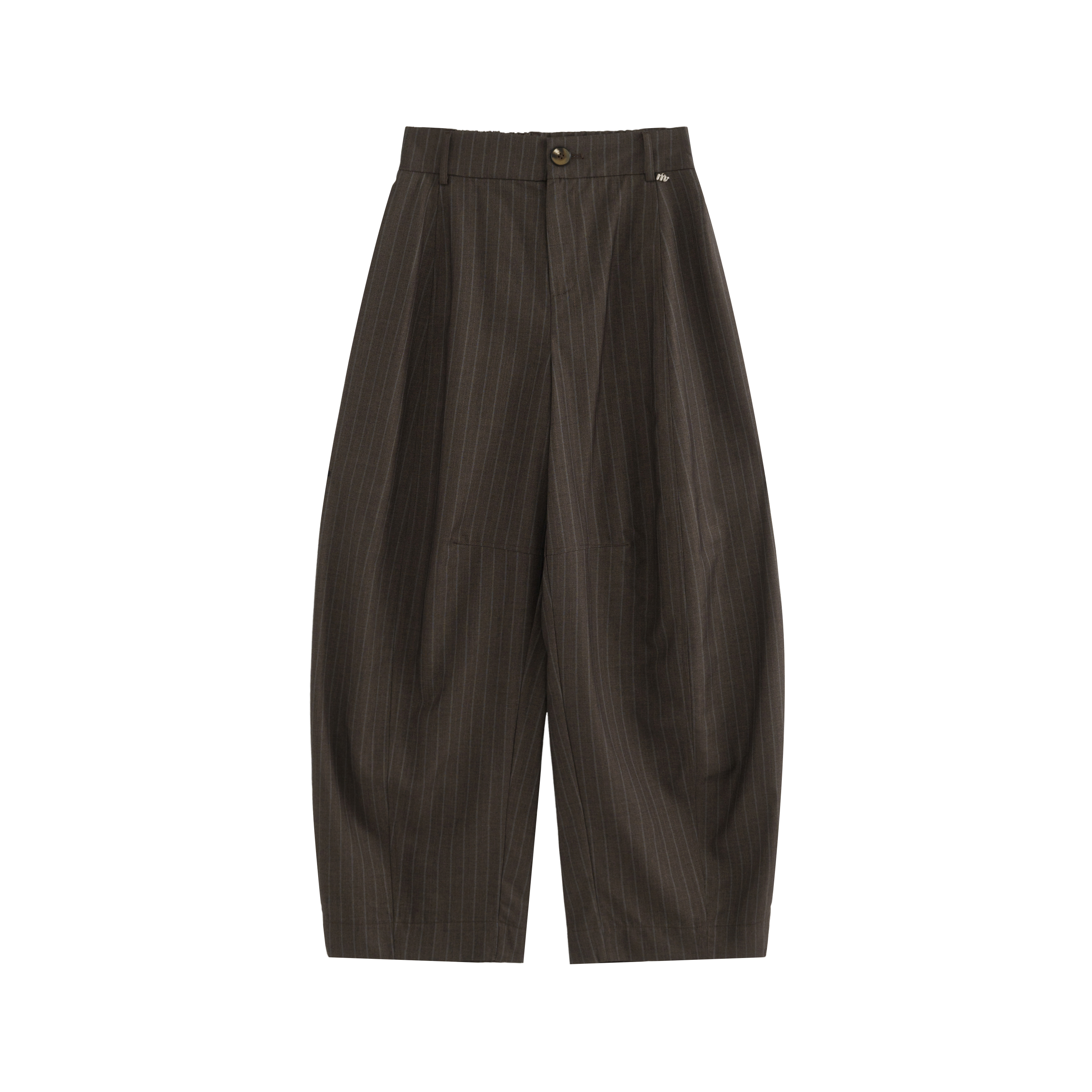 mi-tu 條紋彎刀西裝褲