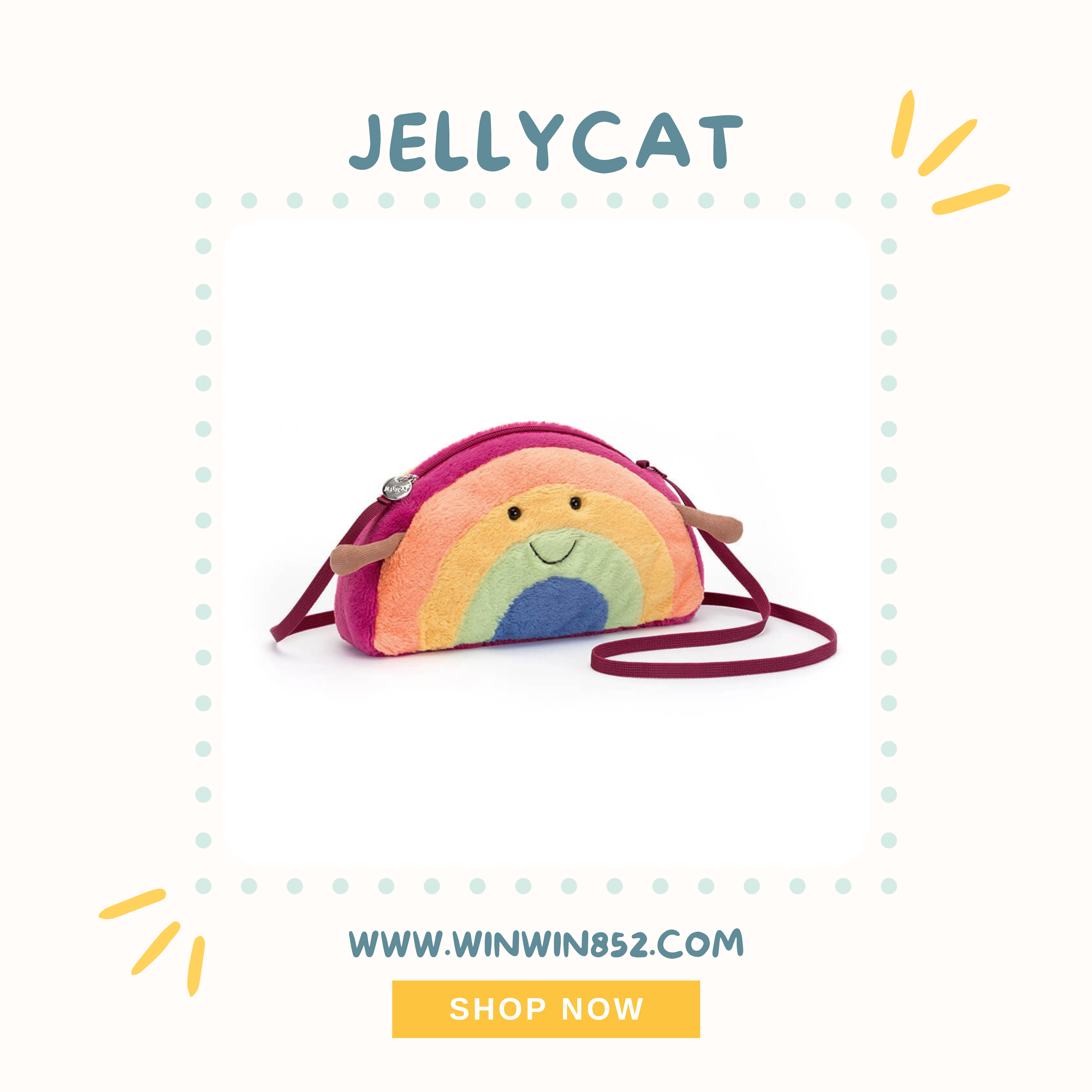 Jellycat Amuseables Rainbow Bag