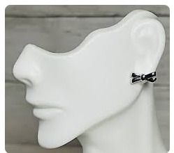 [S] KATE SPADE KA264 DOUBLE BOW EARRINGS,SILVER, 196021195297 (SKS615)