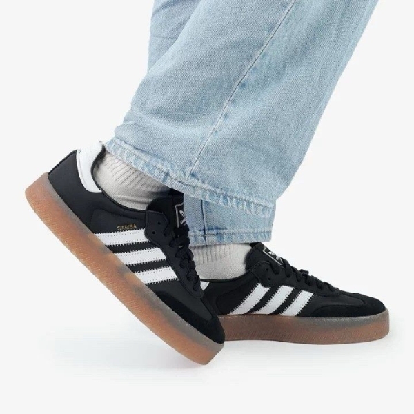 ADIDAS 休閒鞋 SAMBAE 黑色 膠底 復古 厚底鞋 女 JI1350