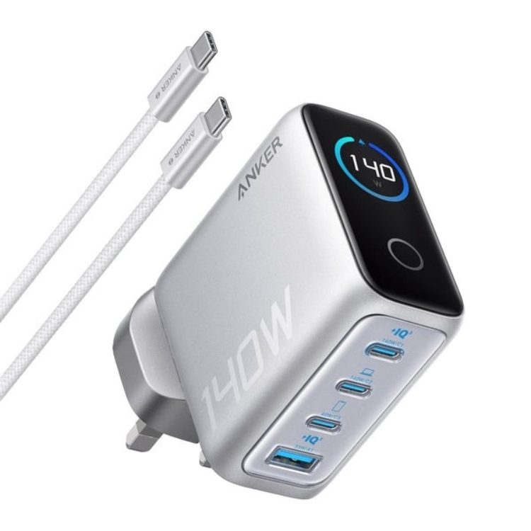 Anker Charger (140W, 4-Port, PD 3.1) with USB-C Cable