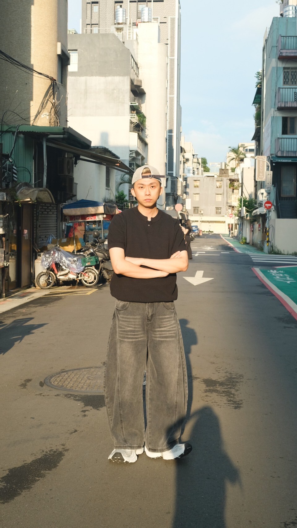 韓國彎刀水洗牛仔褲