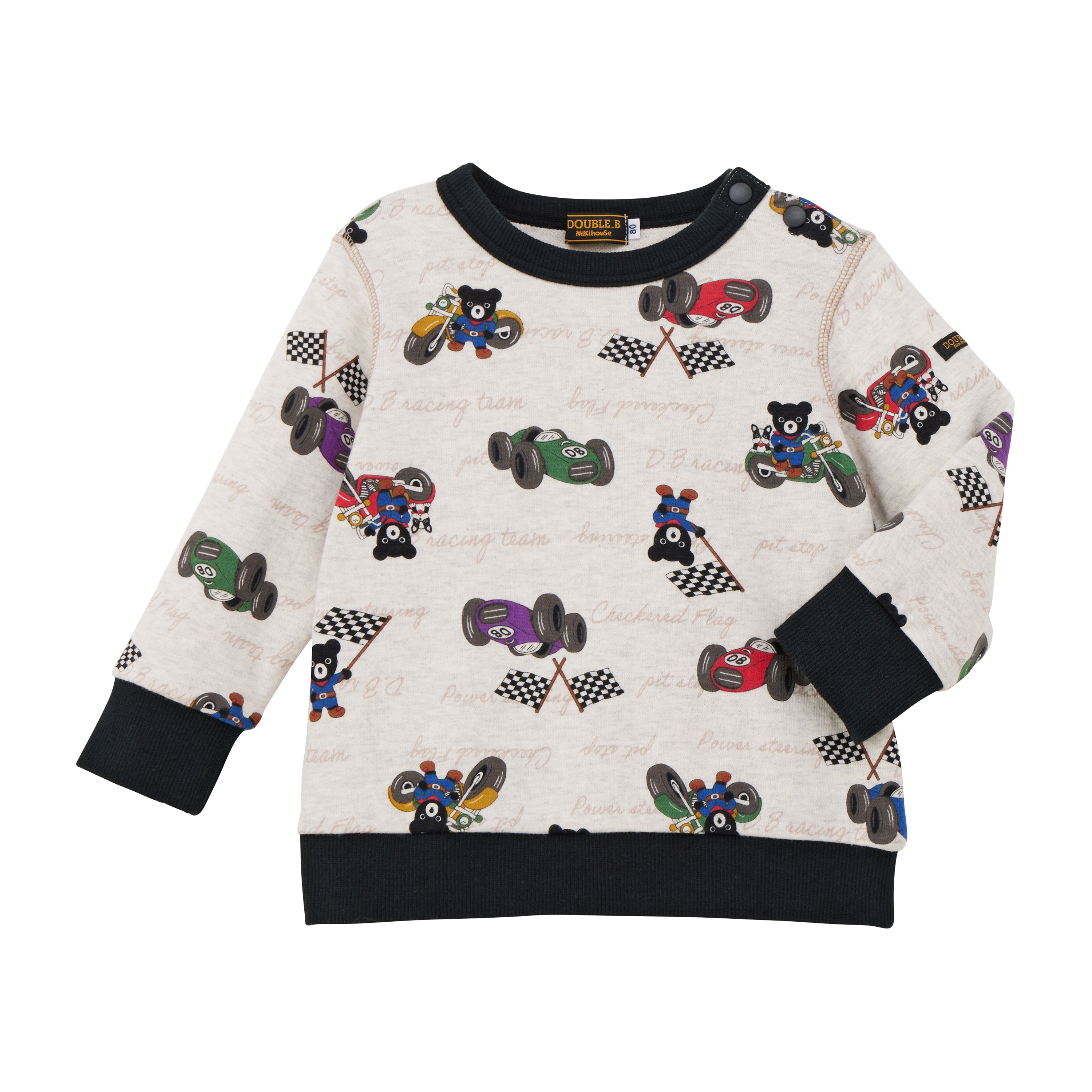 DOUBLE_B 賽車衛衣-灰色