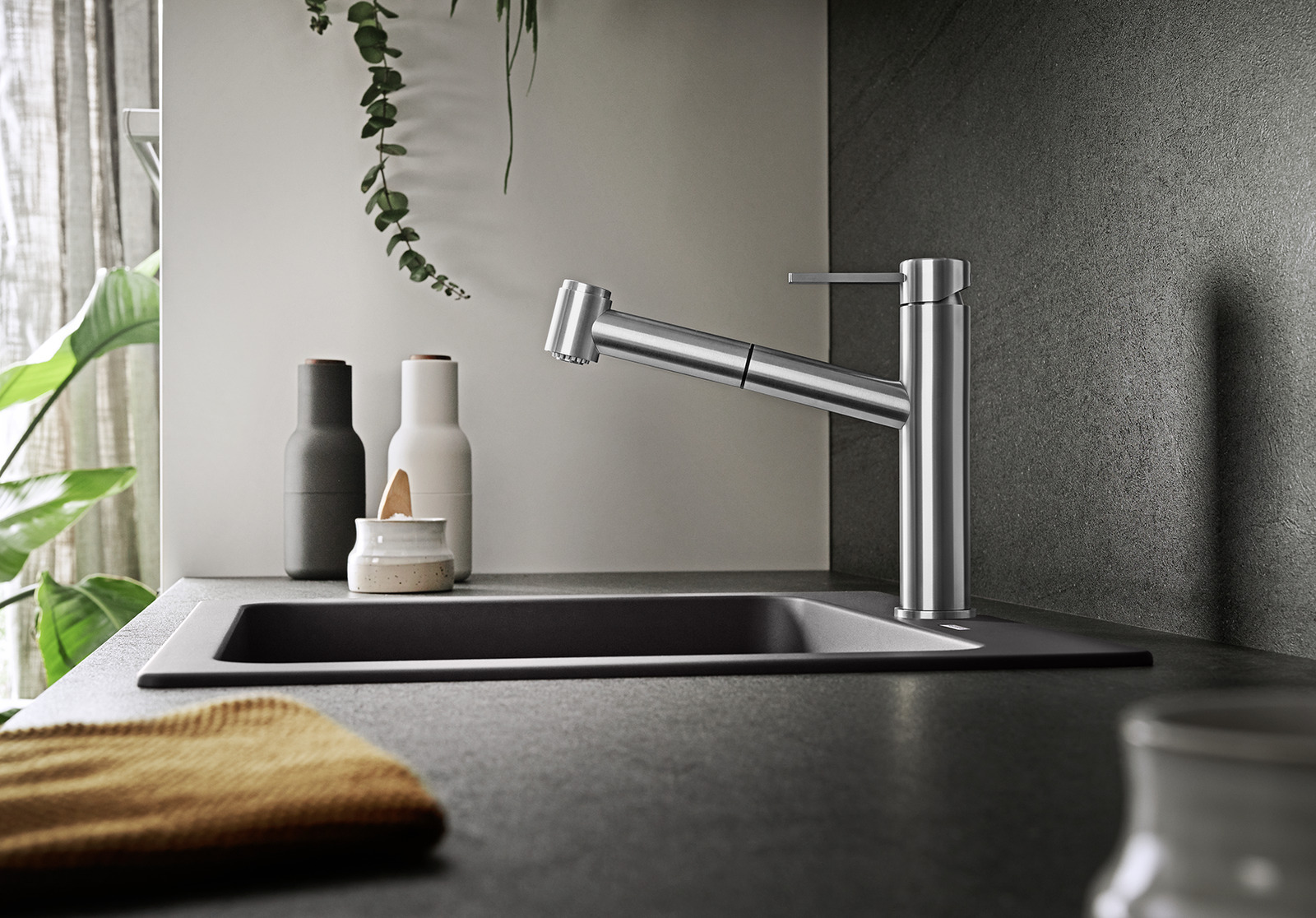 Blanco CANDOR-S 523119 伸縮廚房龍頭 (毛絲面) 不鏽鋼 無鉛