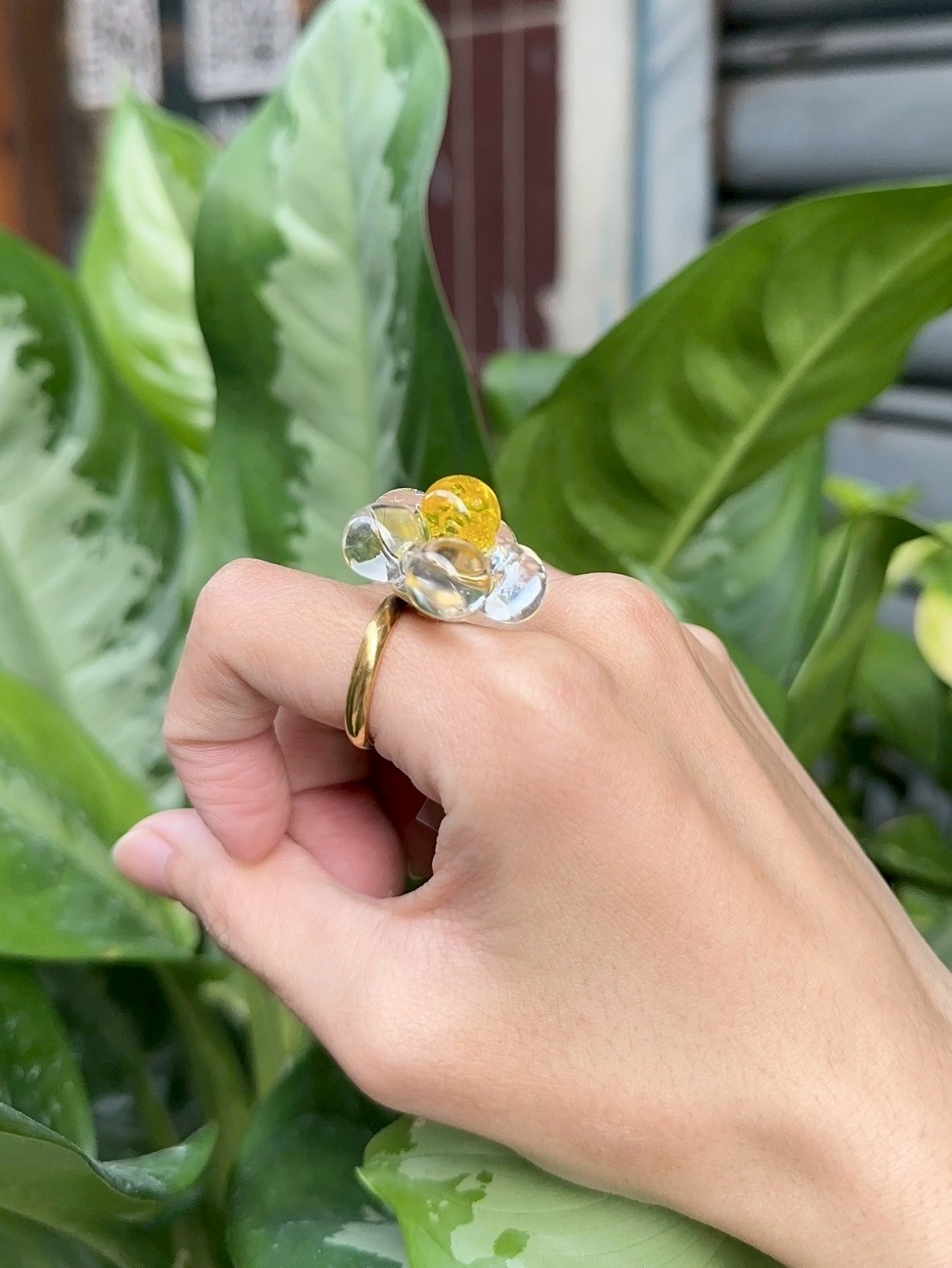 [ Chaco ring. ]  透明小花 | 戒指 | NO.16