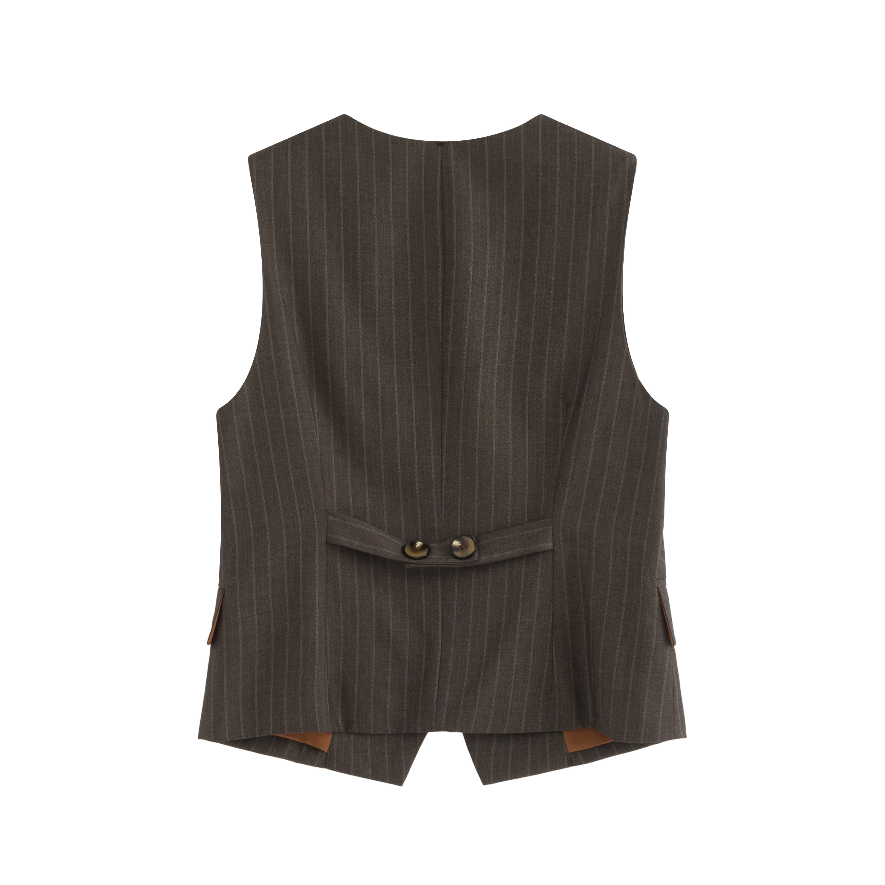 mi-tu 條紋V領馬甲背心