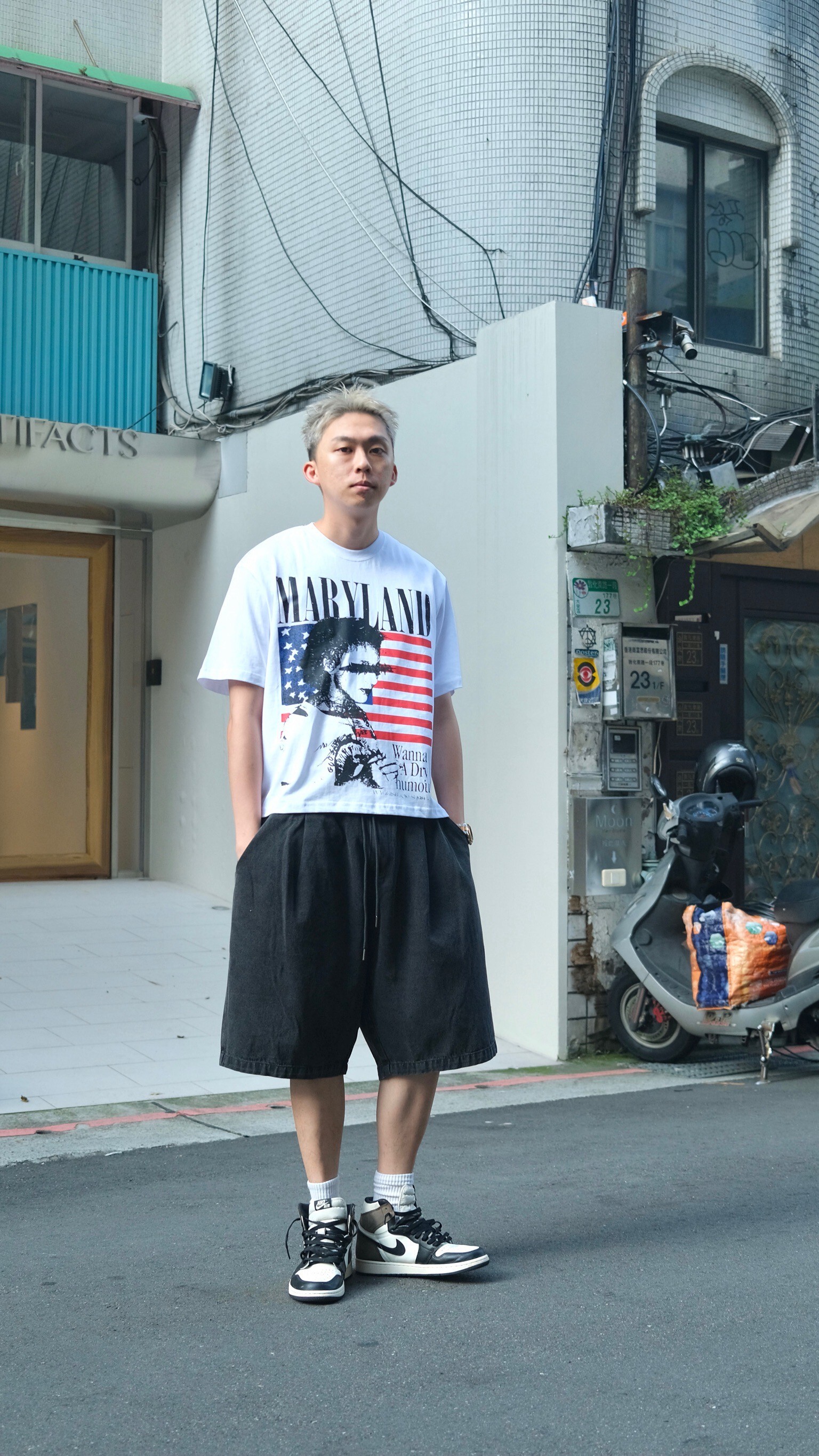 BOXY寬短版國旗T