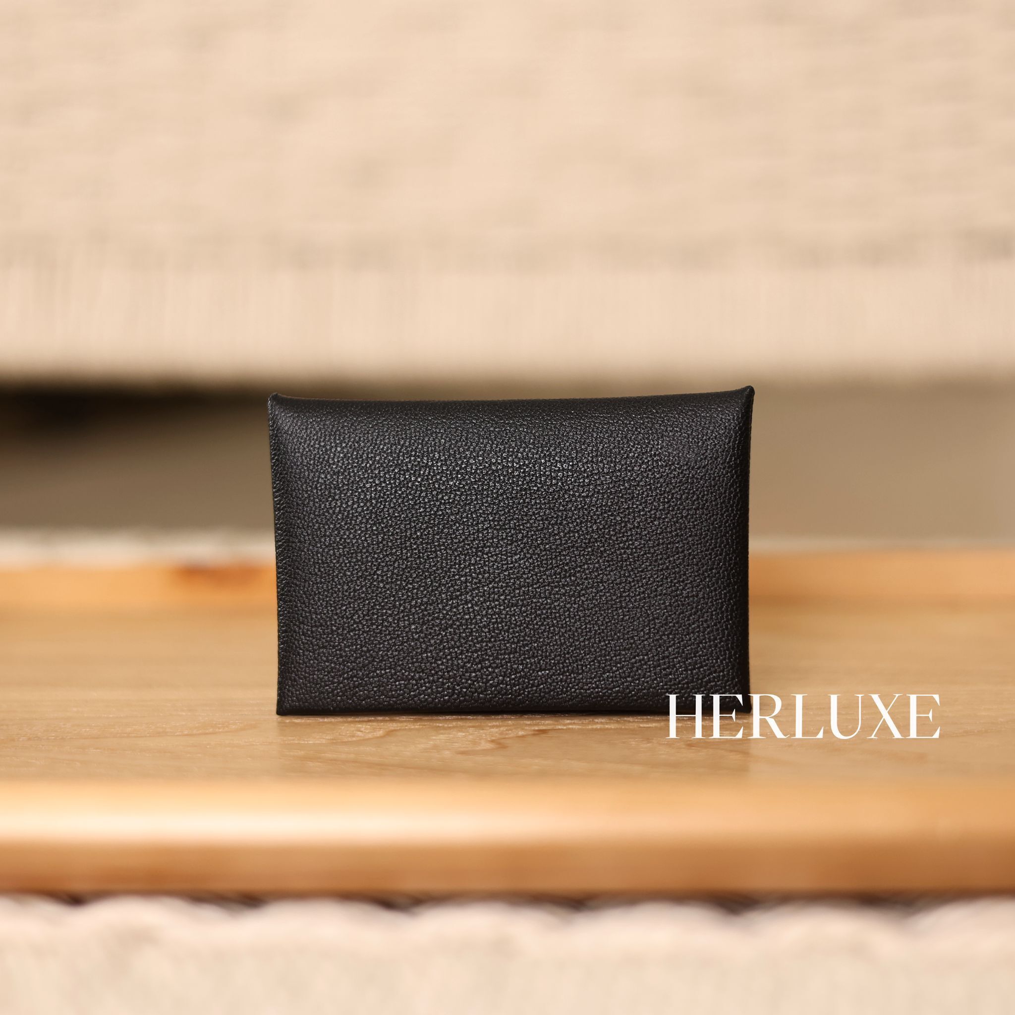 Calvi card holder 89 noir chevre