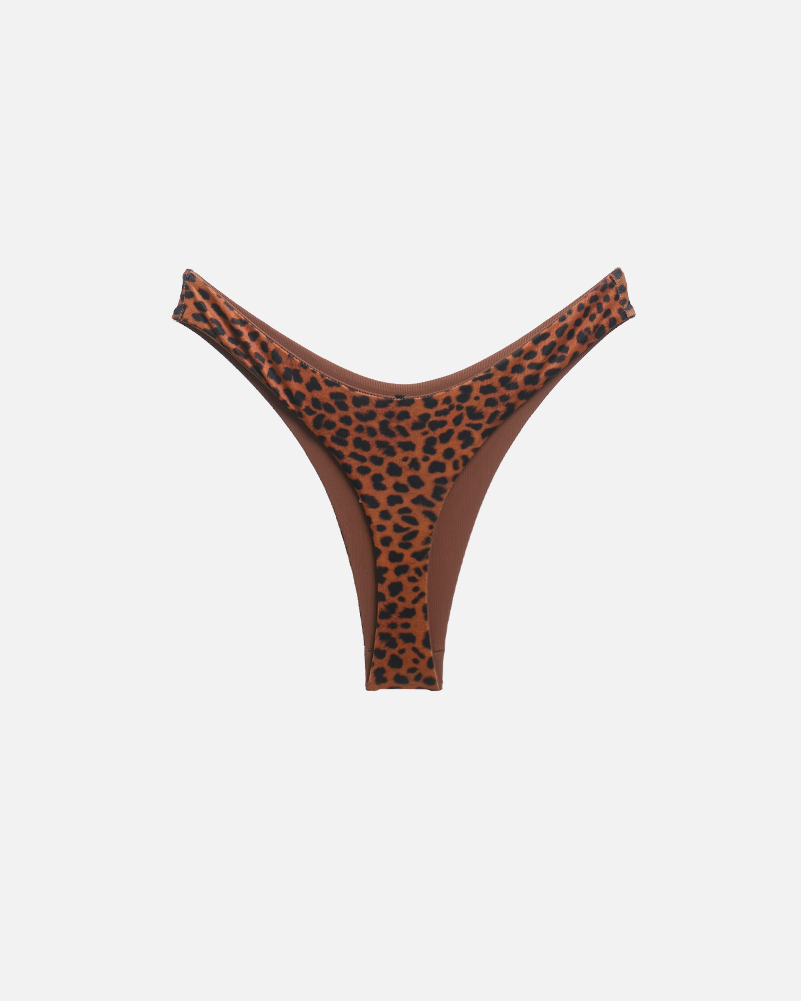 【巧克力豹紋+羅紋咖啡糖】VVE 雙面丁丁泳褲