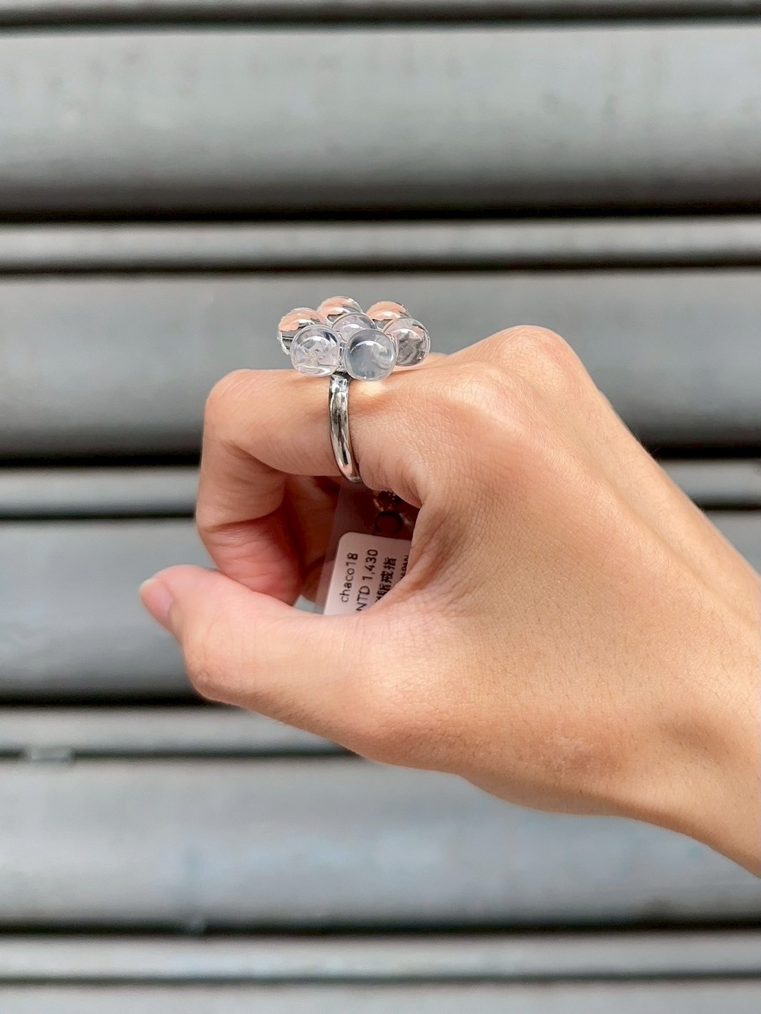 [ Chaco ring. ]  透明圓球花朵 | 戒指 | NO.18