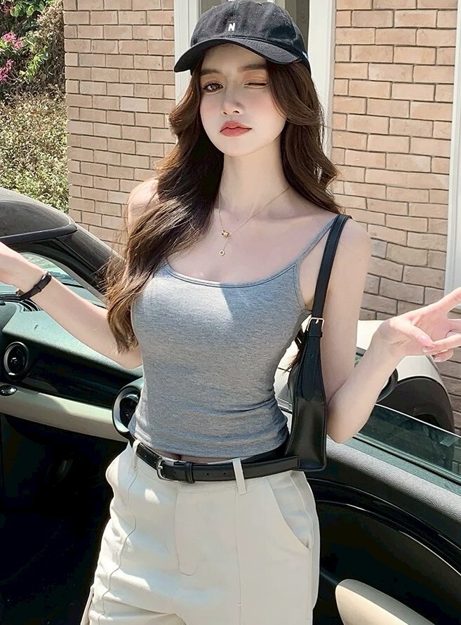 肩可調長版罩杯背心 115