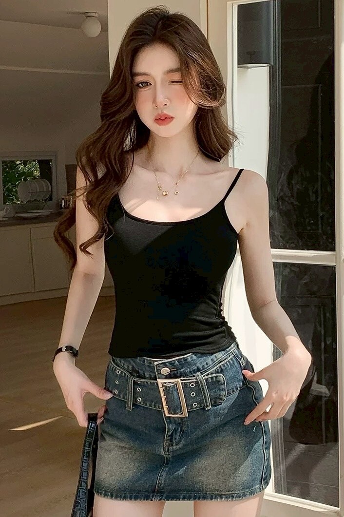 肩可調長版罩杯背心 115