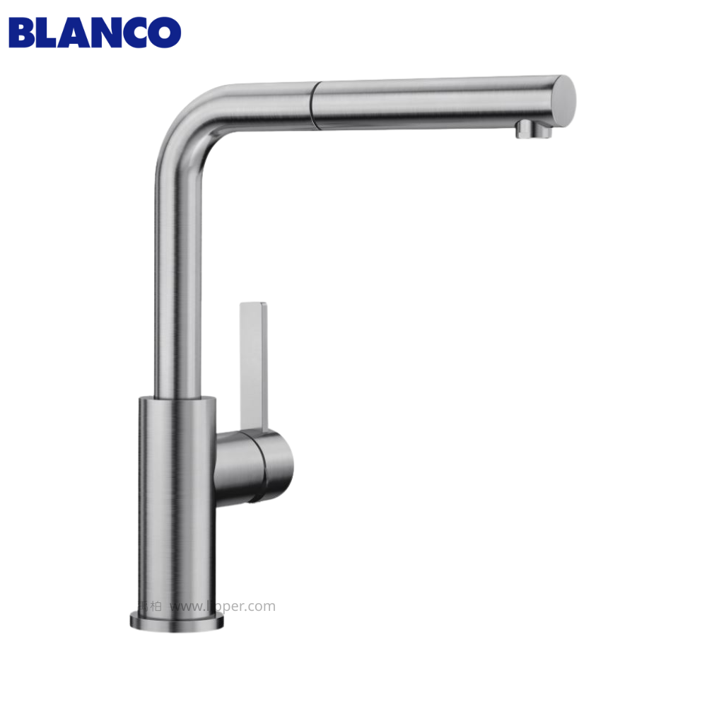 Blanco Lanora-S 523123 伸縮廚房龍頭 (毛絲面) 不鏽鋼 無鉛