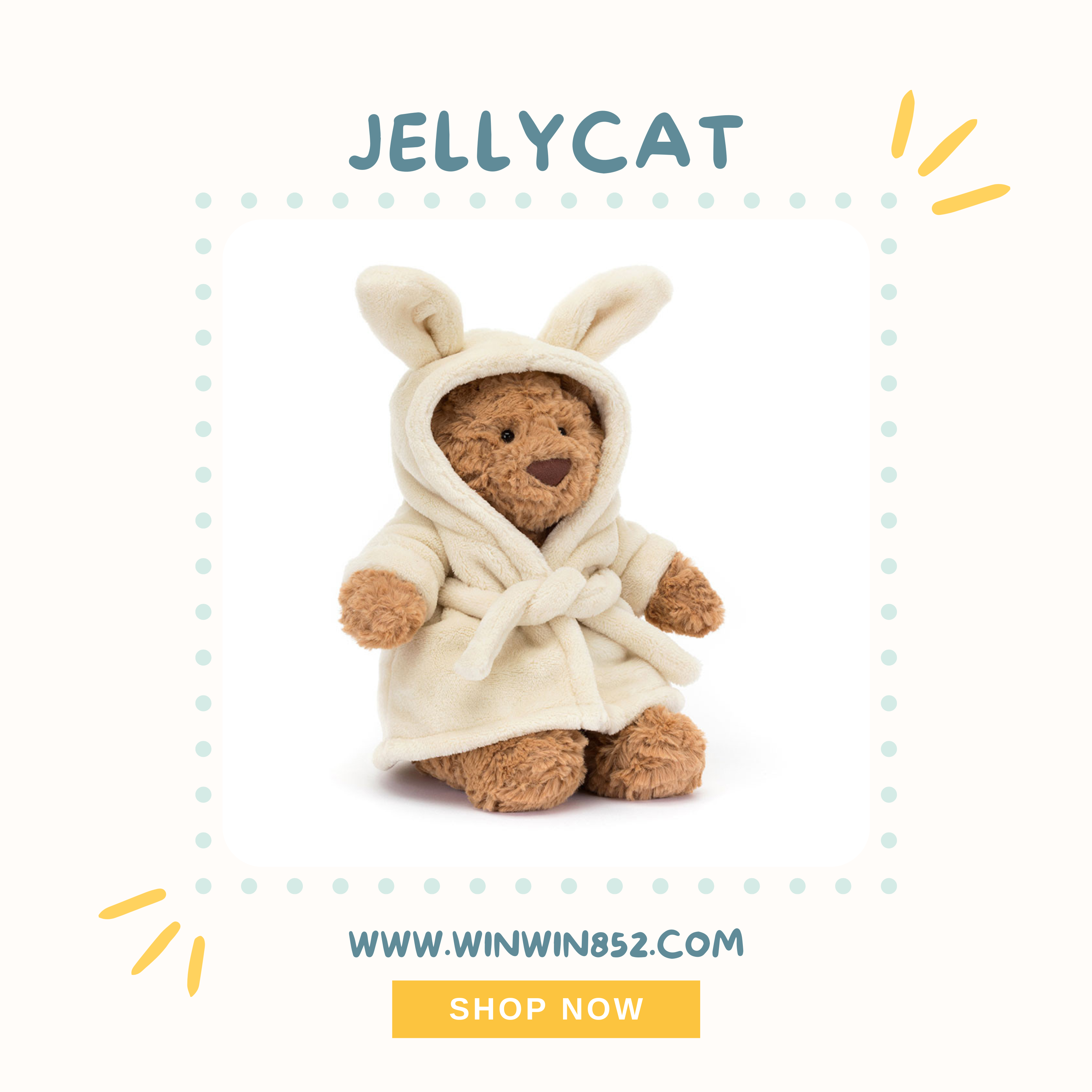 Jellycat Bartholomew Bear Bathrobe Outfit