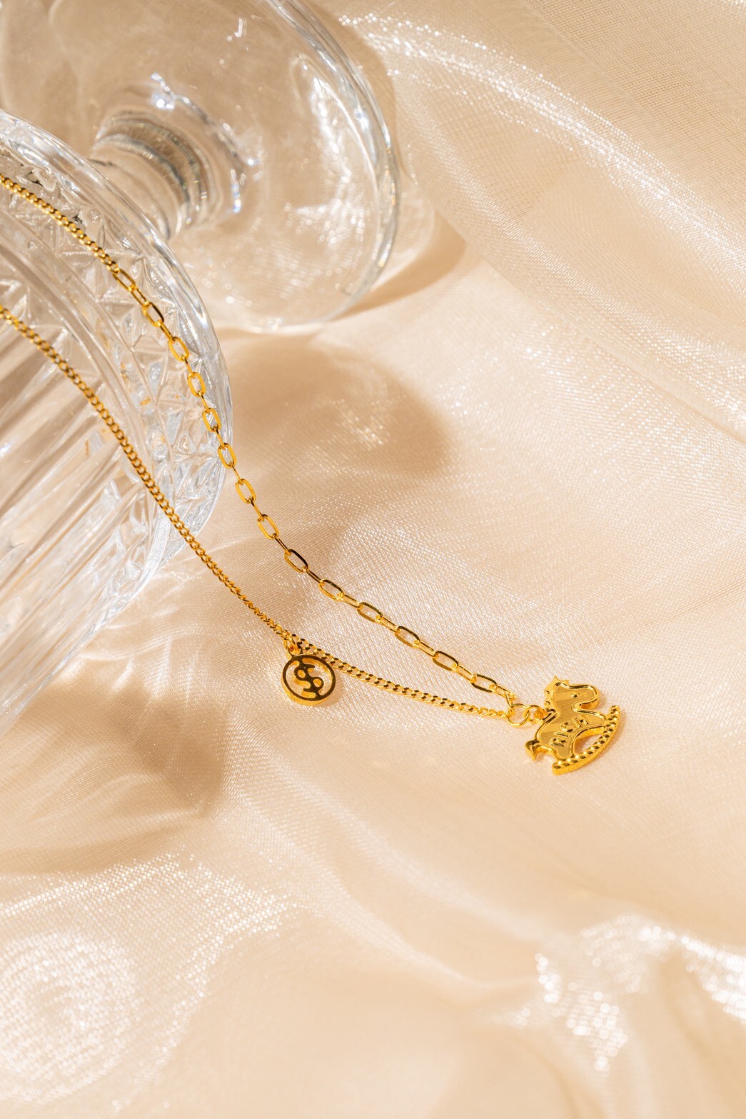 黃金富貴木馬項鍊