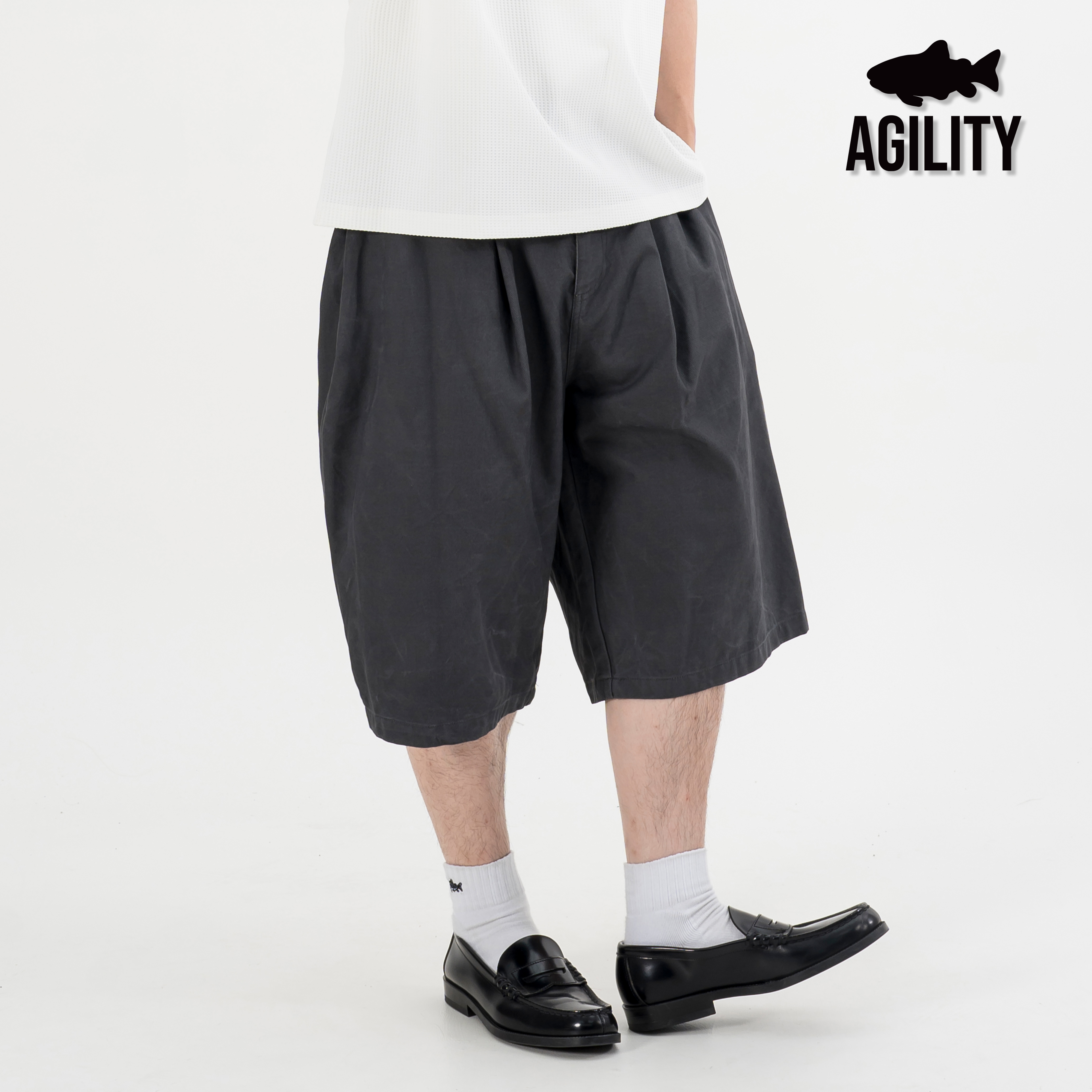 AGILITY Wide Leg Bermuda Jorts 寬版 褶線 七分短褲 [S3]