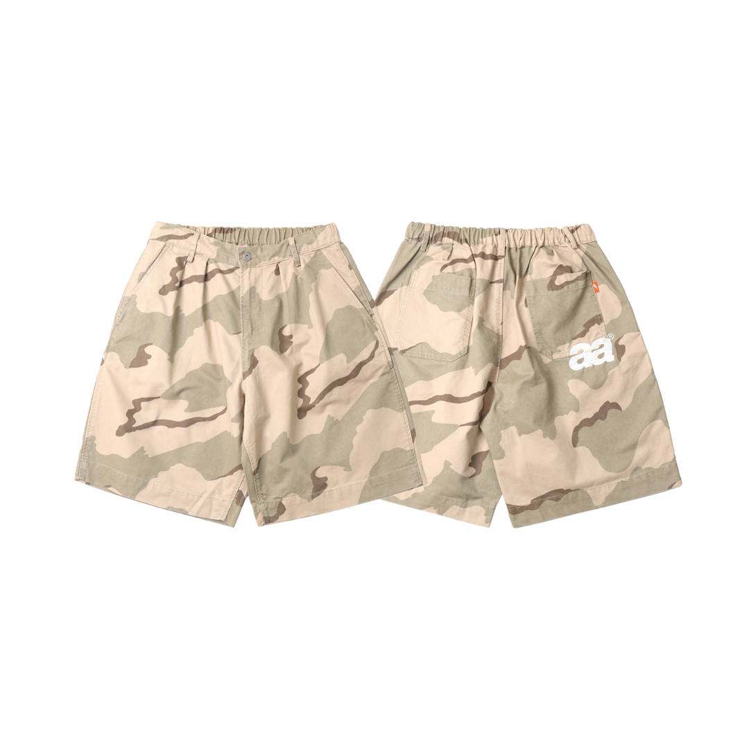 A.A Camo Shorts Pants 寬版迷彩短褲