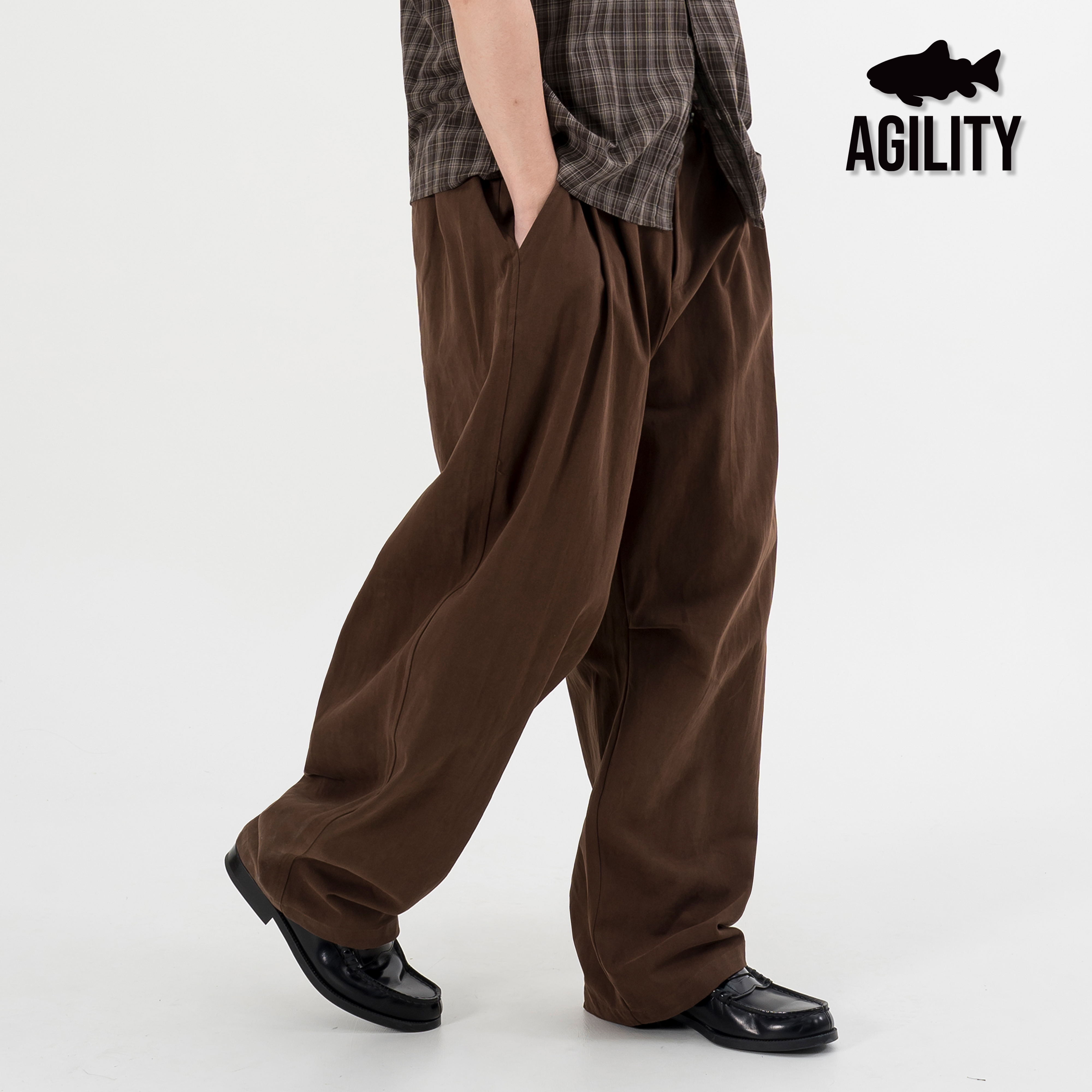 AGILITY Wide Leg Baggy Pants 褶線 闊腿長褲 [P76]