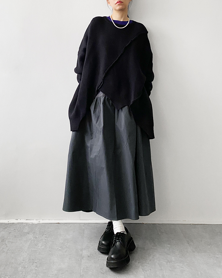 MFS-2794 腰封褶紋長裙