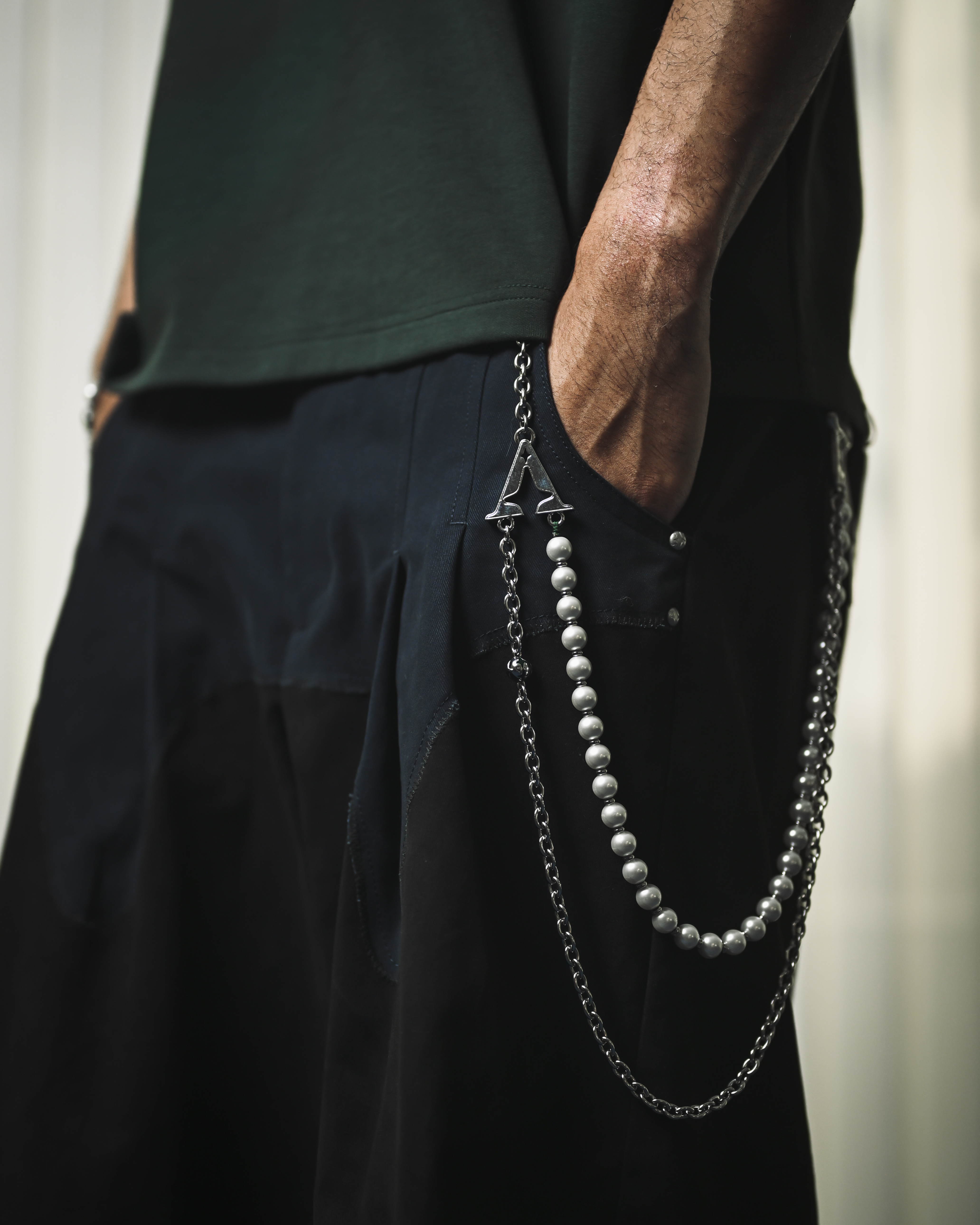 PEARL N STEEL TROUSER CHAIN