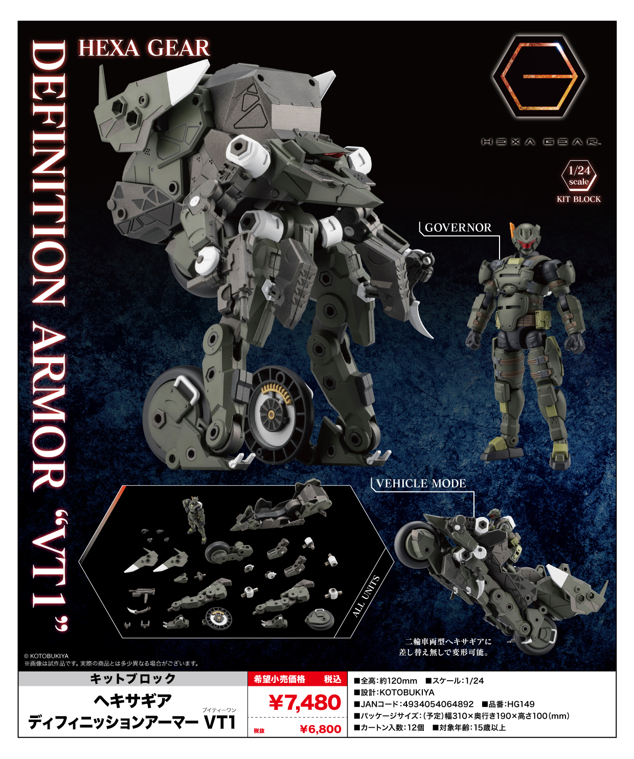 Kit Block Hexa Gear Definition Armor VT1