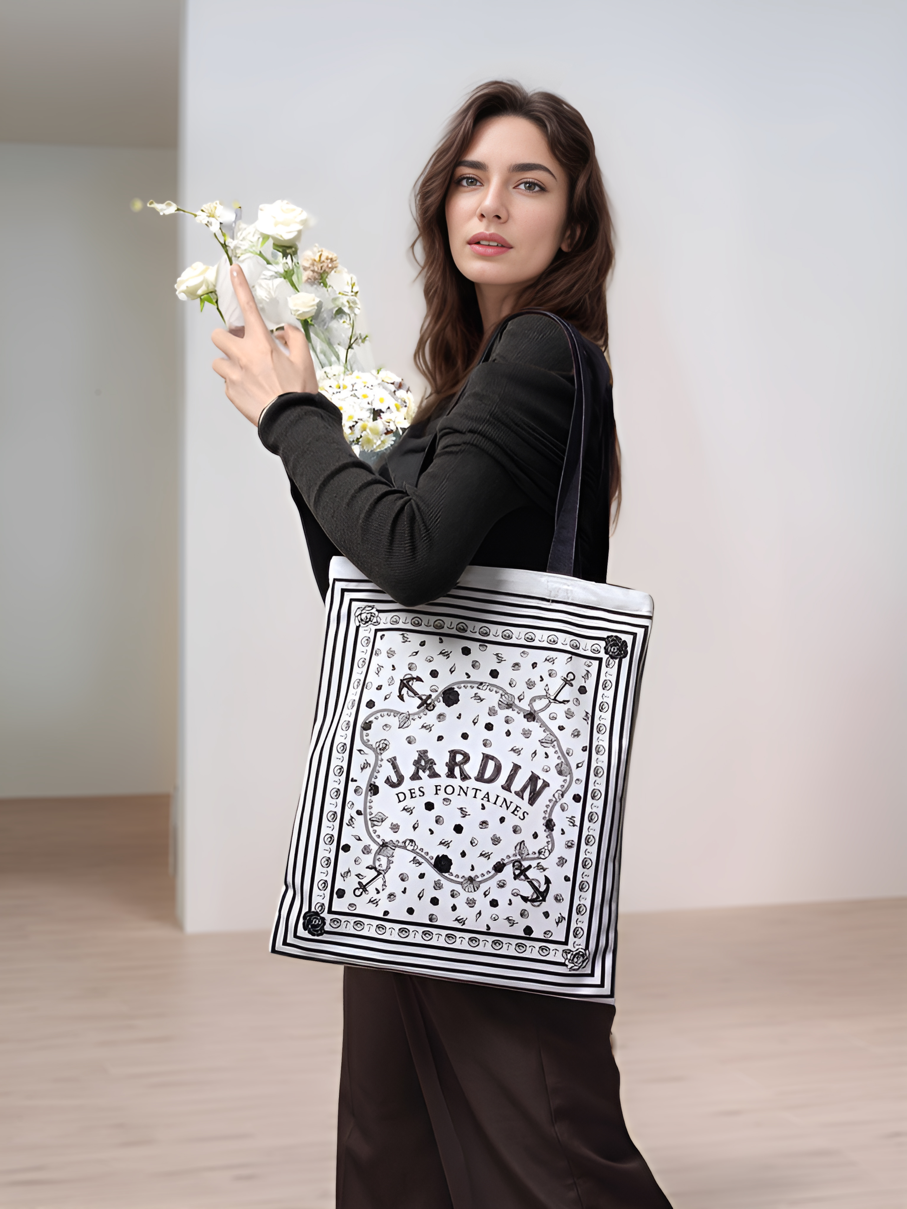 JARDIN DES FONTAINES 左岸花園瑪黑單肩袋