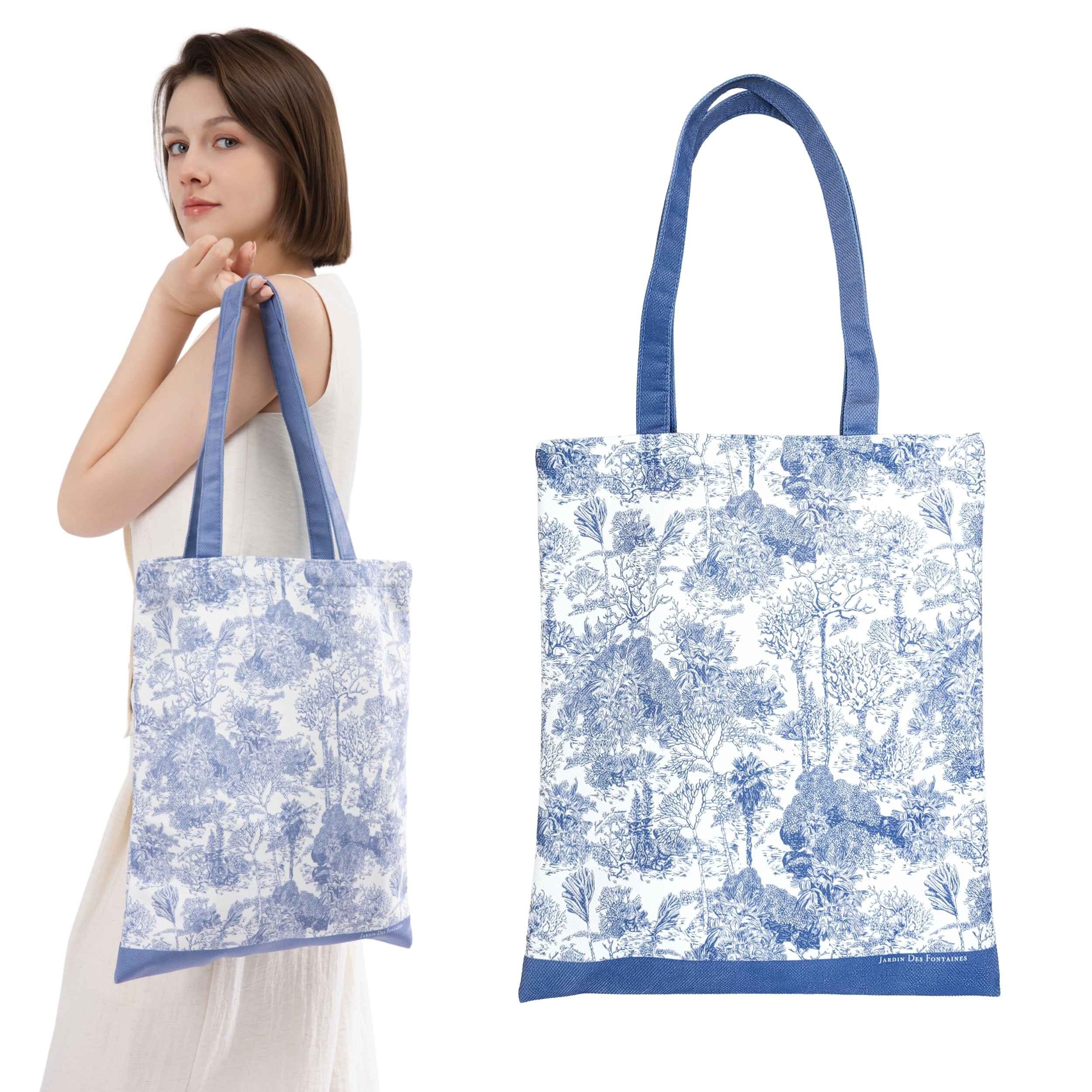 JARDIN DES FONTAINES 凡爾賽茹伊灰藍色單肩袋