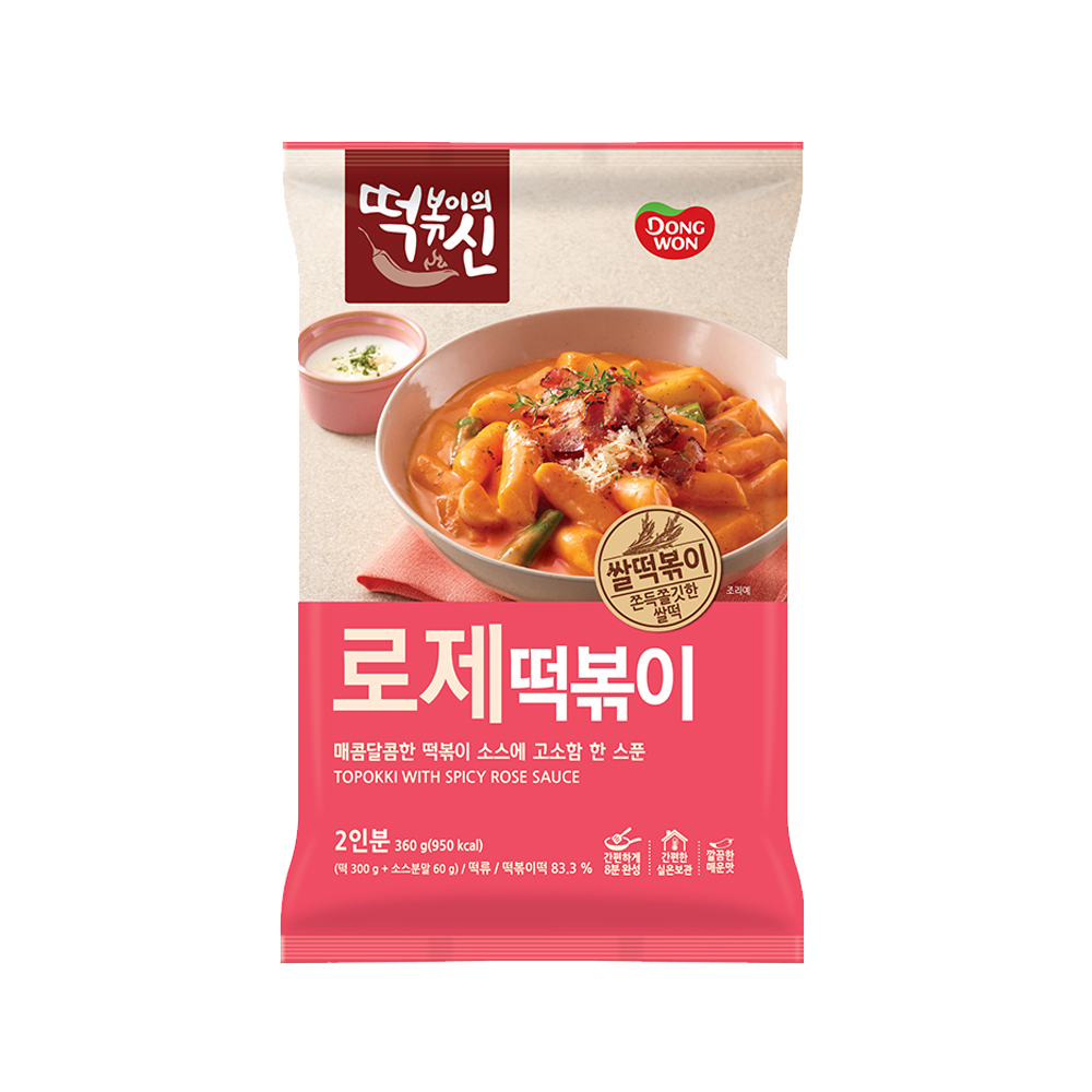 【BK SHOP】韓國辣炒年糕袋裝(粉紅醬口味) 360G