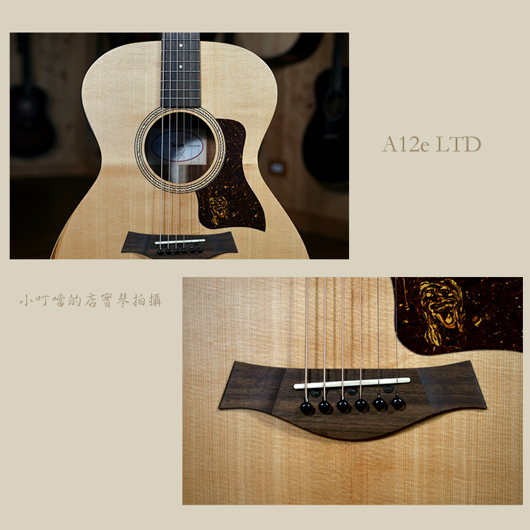 Taylor A12e LTD 烘烤雲杉 面單 夏威夷相思木背側板 X Bracing 附原廠琴袋 墨廠