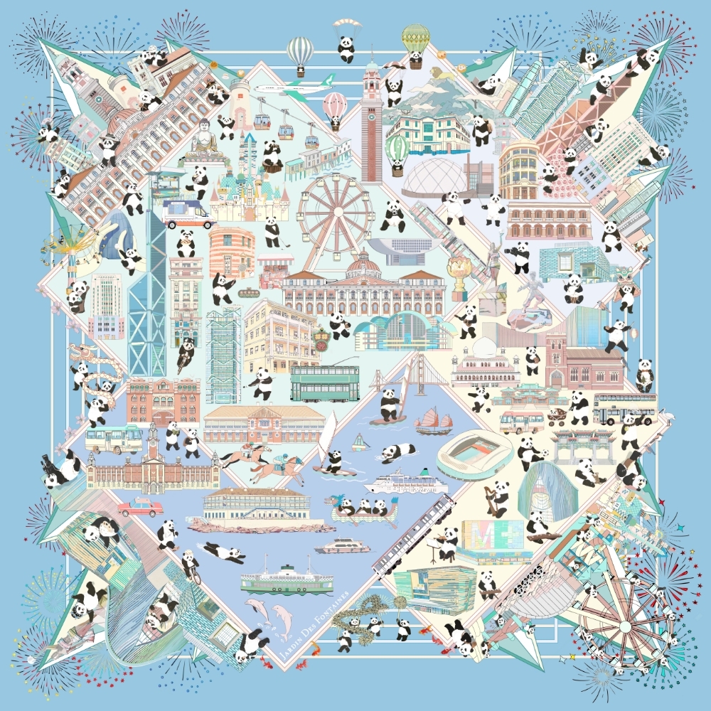 JARDIN DES FONTAINES 獅子山下圍巾 (90厘米)