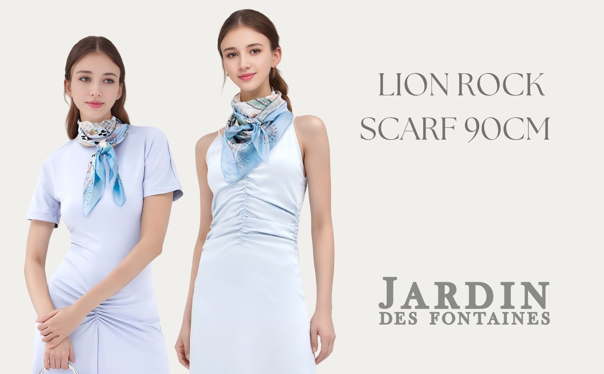 JARDIN DES FONTAINES 獅子山下圍巾 (90厘米)