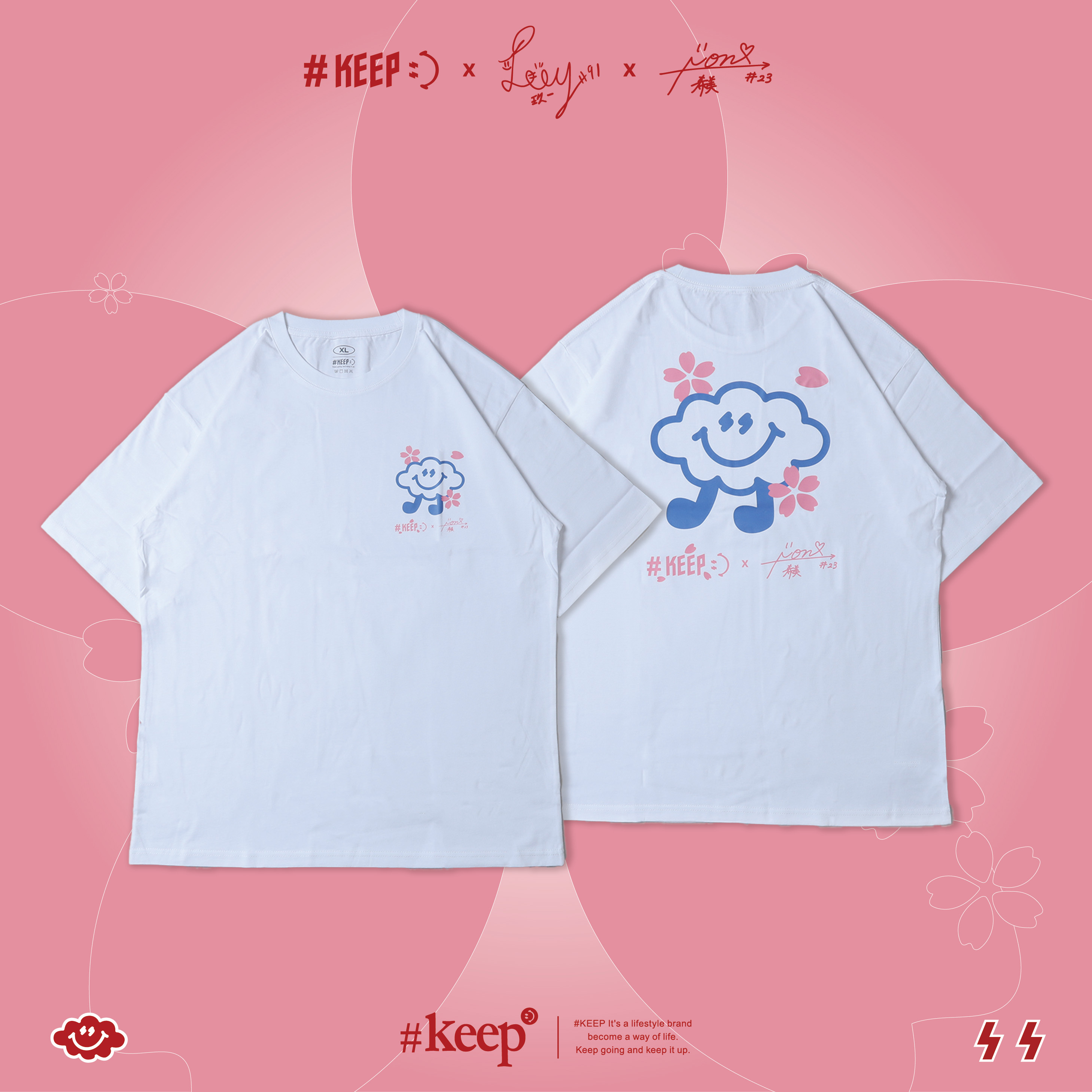 [西門現貨販售] #KEEP x NOZOMI 希美 聯名款 白色 櫻花 日本 短TEE【KS319】