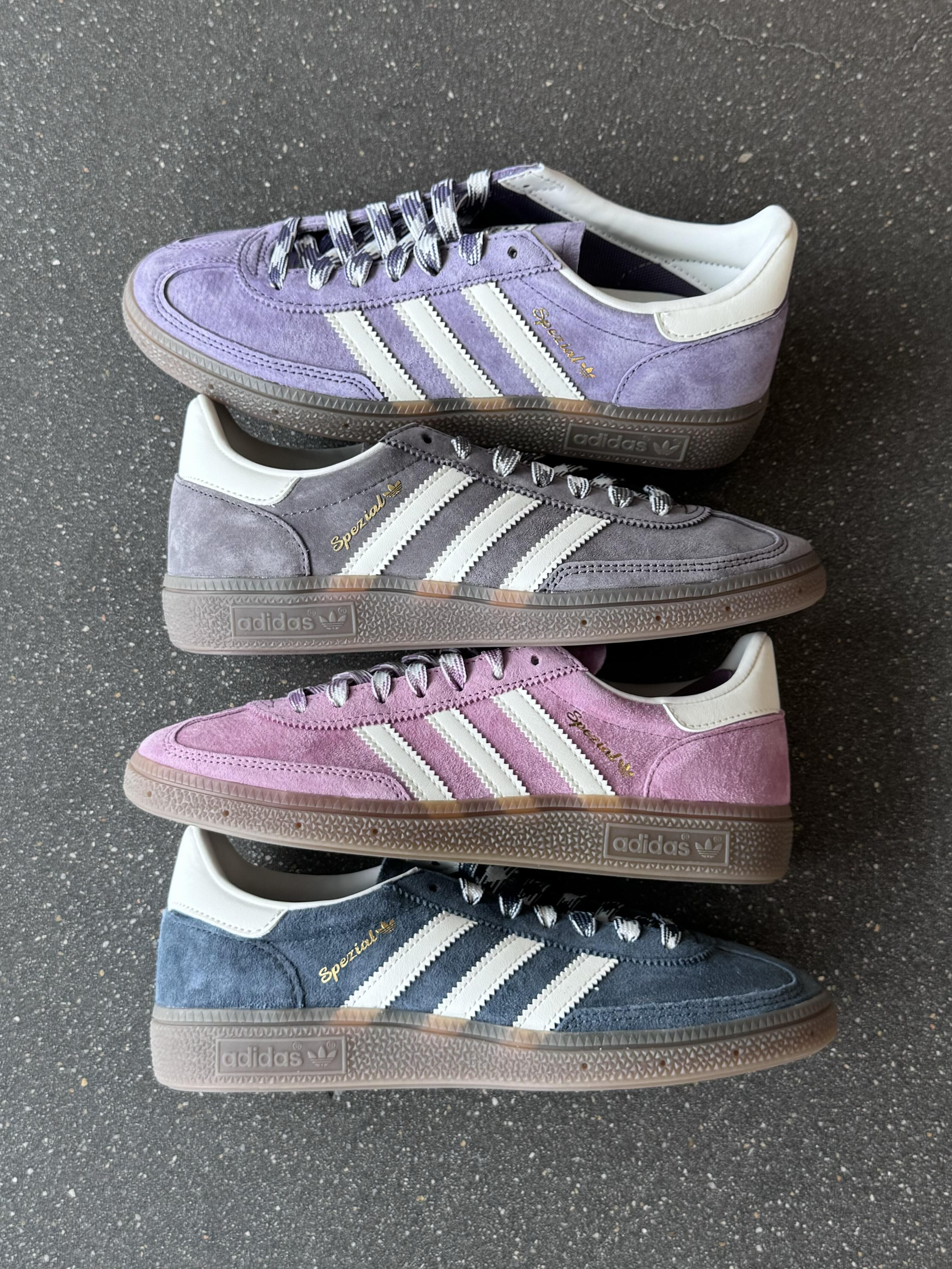 Adidas Originals Handball Spezial 光譜漸變灰 調色盤系列 麂皮 焦糖底 復古 德訓鞋 T頭鞋 4色/預購