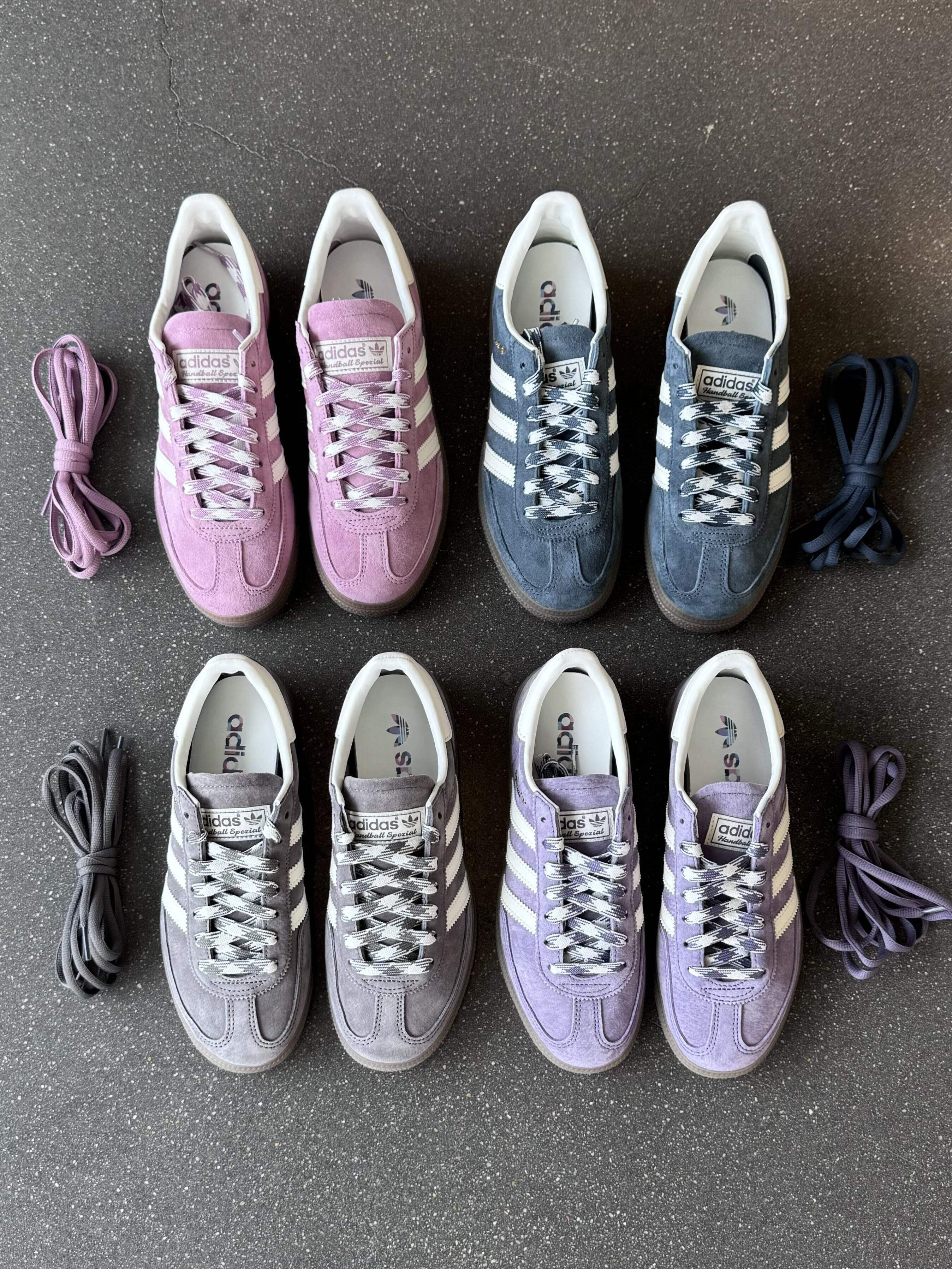 Adidas Originals Handball Spezial 光譜漸變灰 調色盤系列 麂皮 焦糖底 復古 德訓鞋 T頭鞋 4色/預購