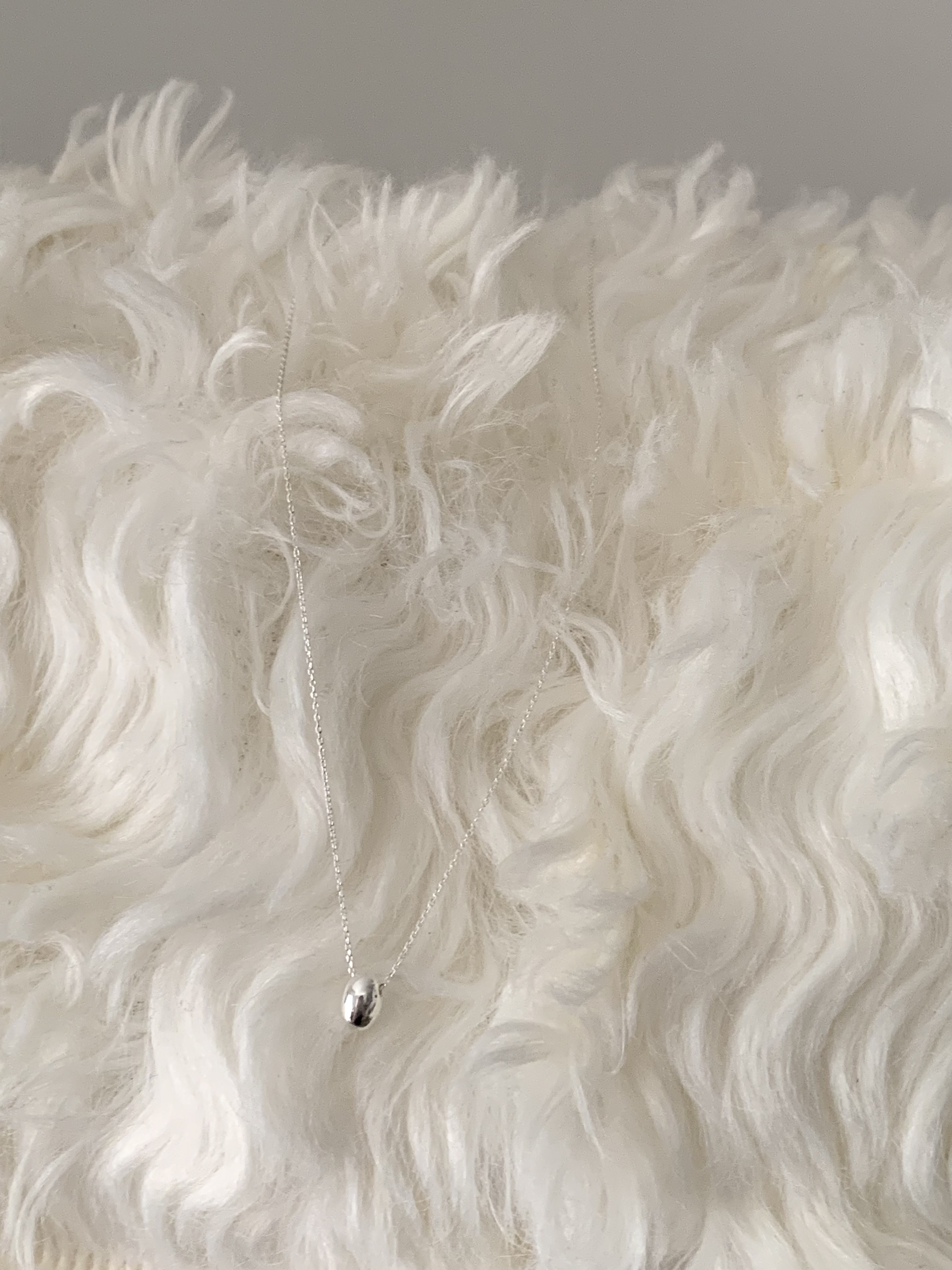 自訂款純銀迷你實心豆項鍊