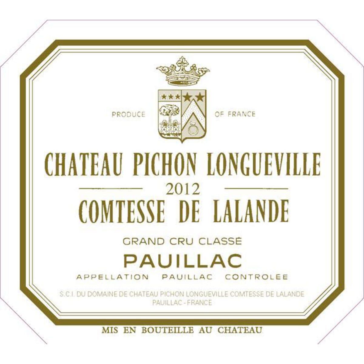 Chateau Pichon Lalande 2012 (RP93)