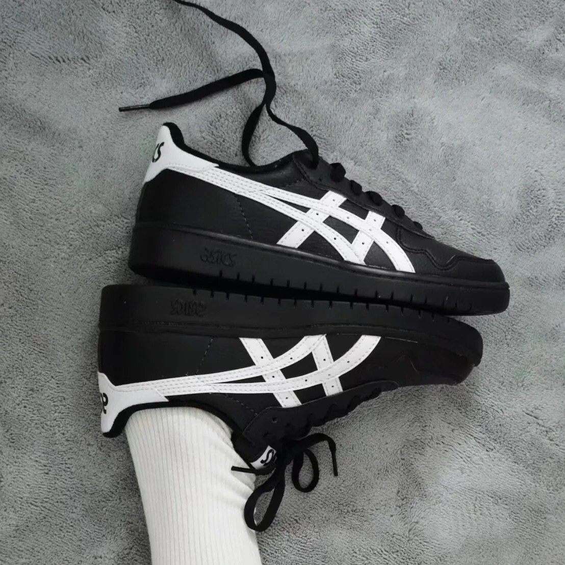 ASICS 休閒鞋 JAPAN S 黑白 皮革 情侶 復古鞋 男女 1203A033001
