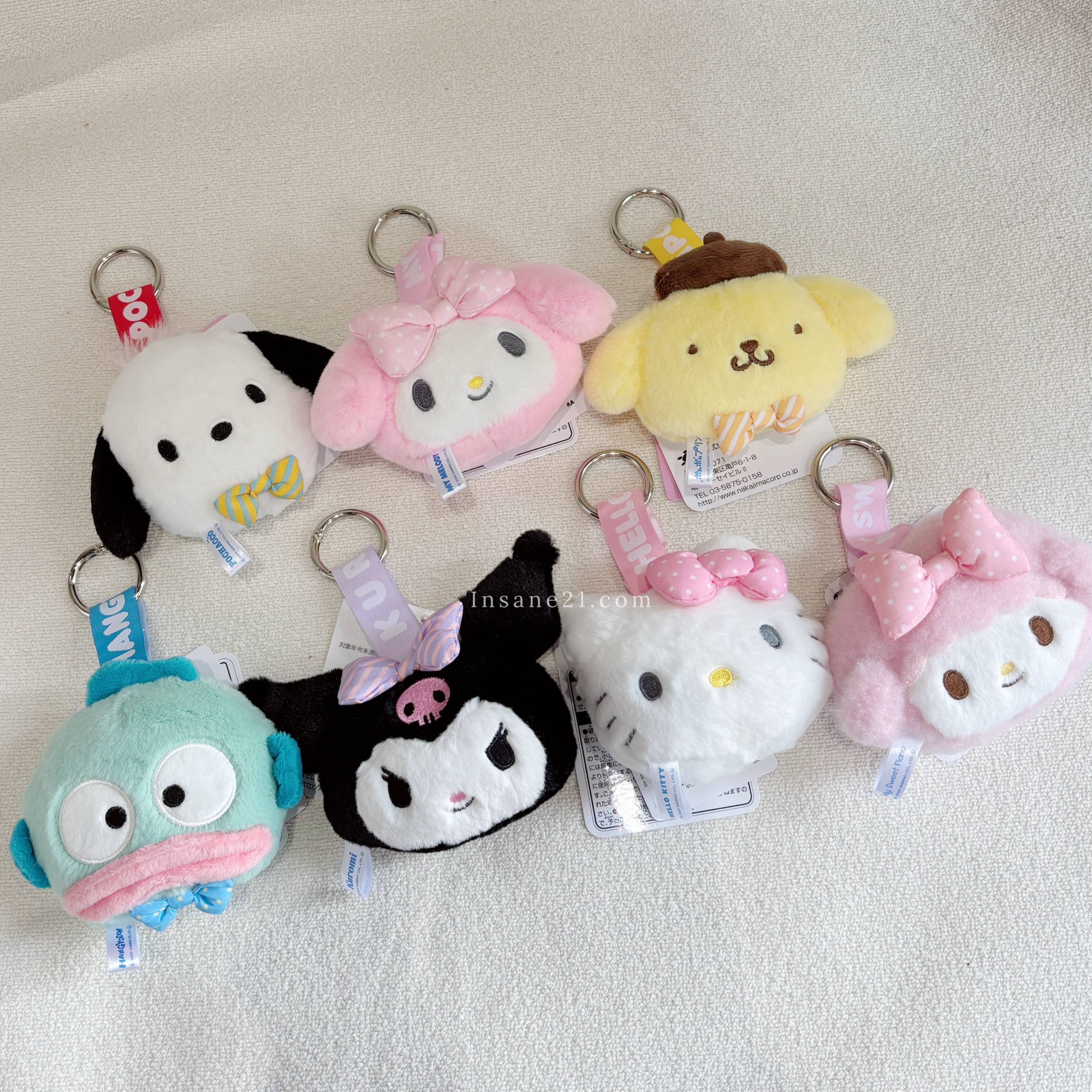 SANRIO 三麗鷗 立體大頭吊飾 絨毛吊飾 掛件