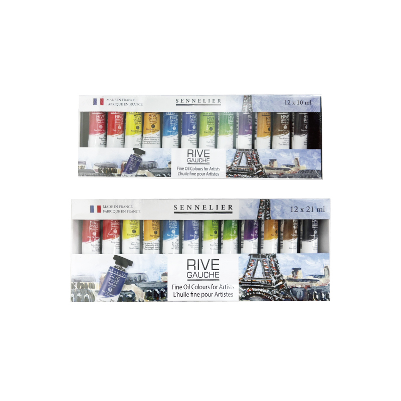 法國 SENNELIER 申內利爾 RIVE 里夫專家級油畫顏料套組 紙盒 12色 10ml/21ml 【亞洲限定款】