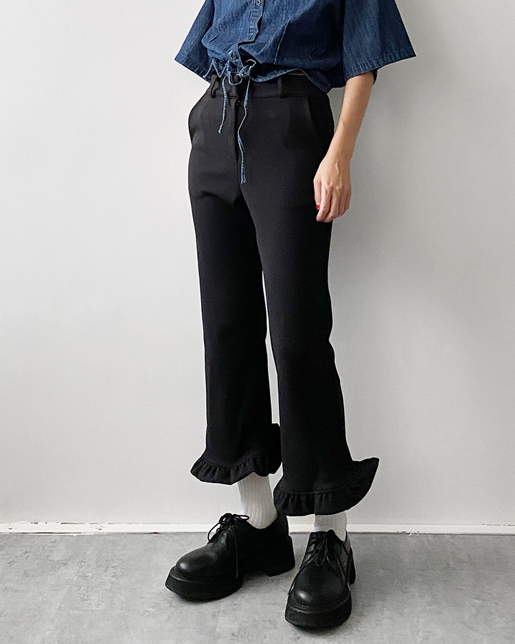 MKP-2770 花邊彈性8分褲